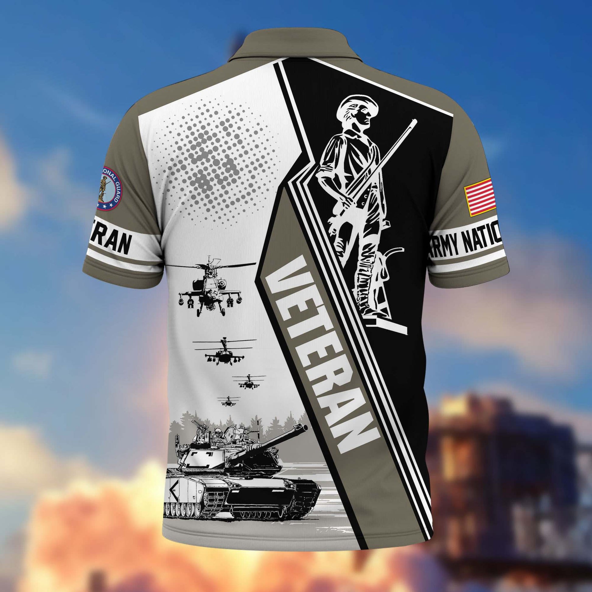 Premium US Veterans Polo Shirt BPHN250311, Gifts For US Veterans, Gifts On Father's Day, Armed Forces Day, Independence Day, Veterans Day.