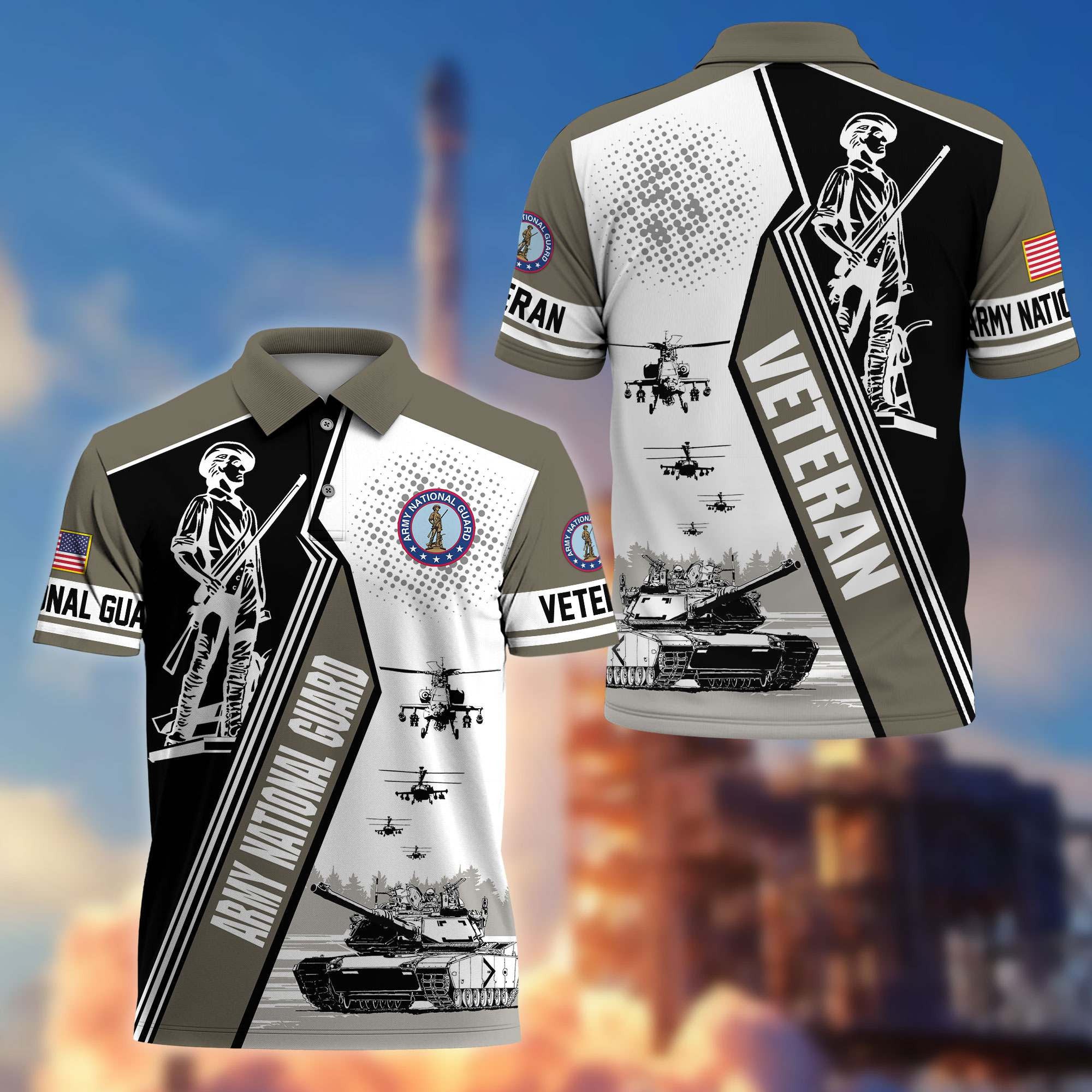 Premium US Veterans Polo Shirt BPHN250311, Gifts For US Veterans, Gifts On Father's Day, Armed Forces Day, Independence Day, Veterans Day.