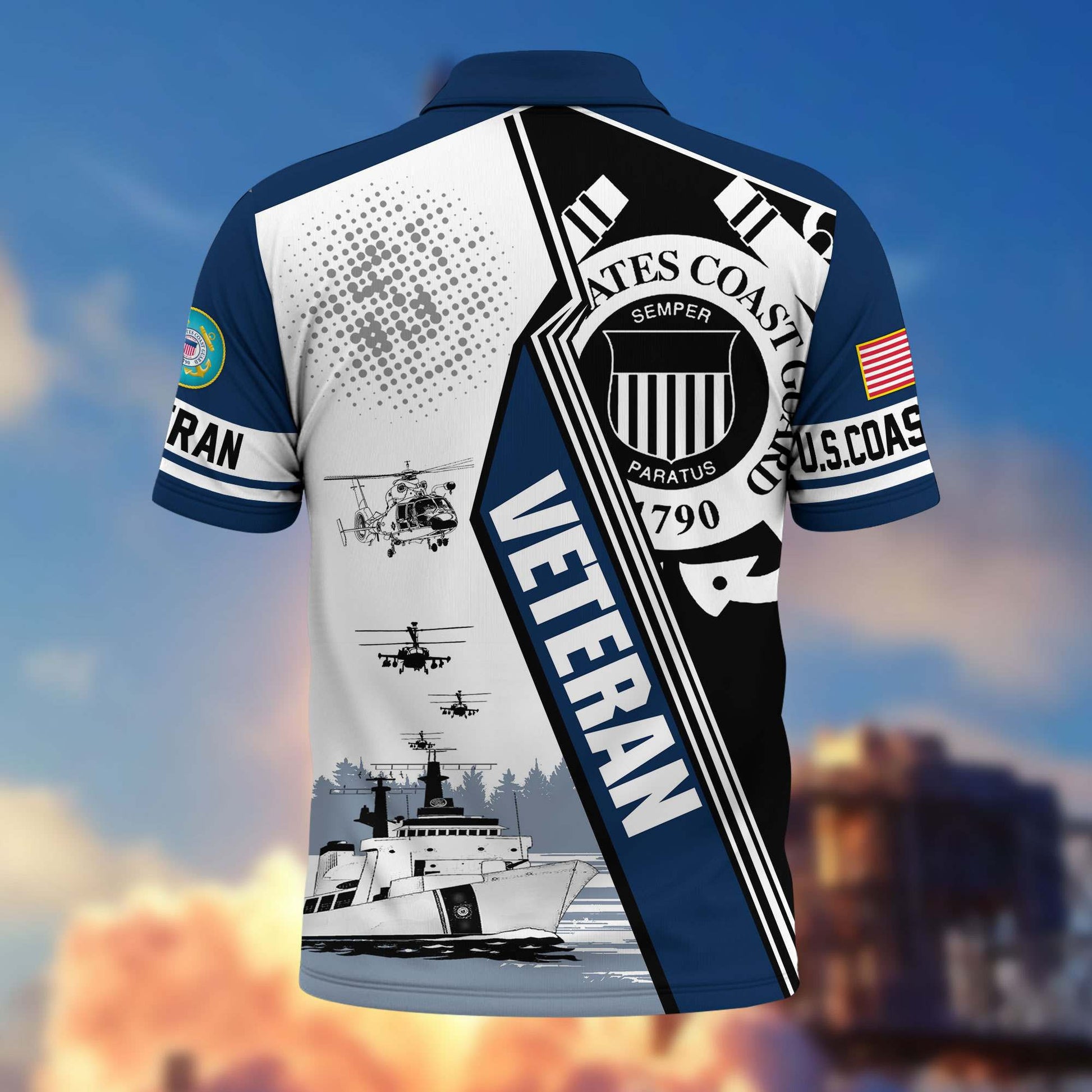Premium US Veterans Polo Shirt BPHN250311, Gifts For US Veterans, Gifts On Father's Day, Armed Forces Day, Independence Day, Veterans Day.