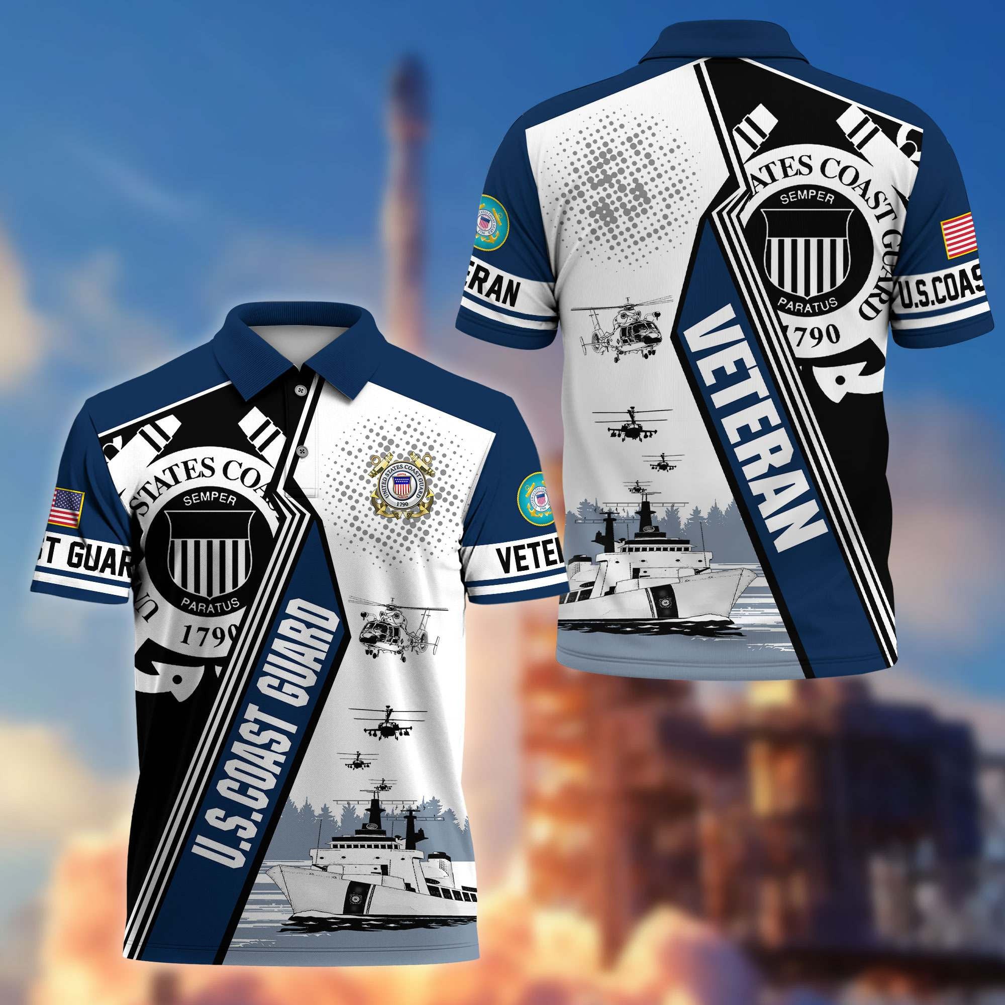 Premium US Veterans Polo Shirt BPHN250311, Gifts For US Veterans, Gifts On Father's Day, Armed Forces Day, Independence Day, Veterans Day.