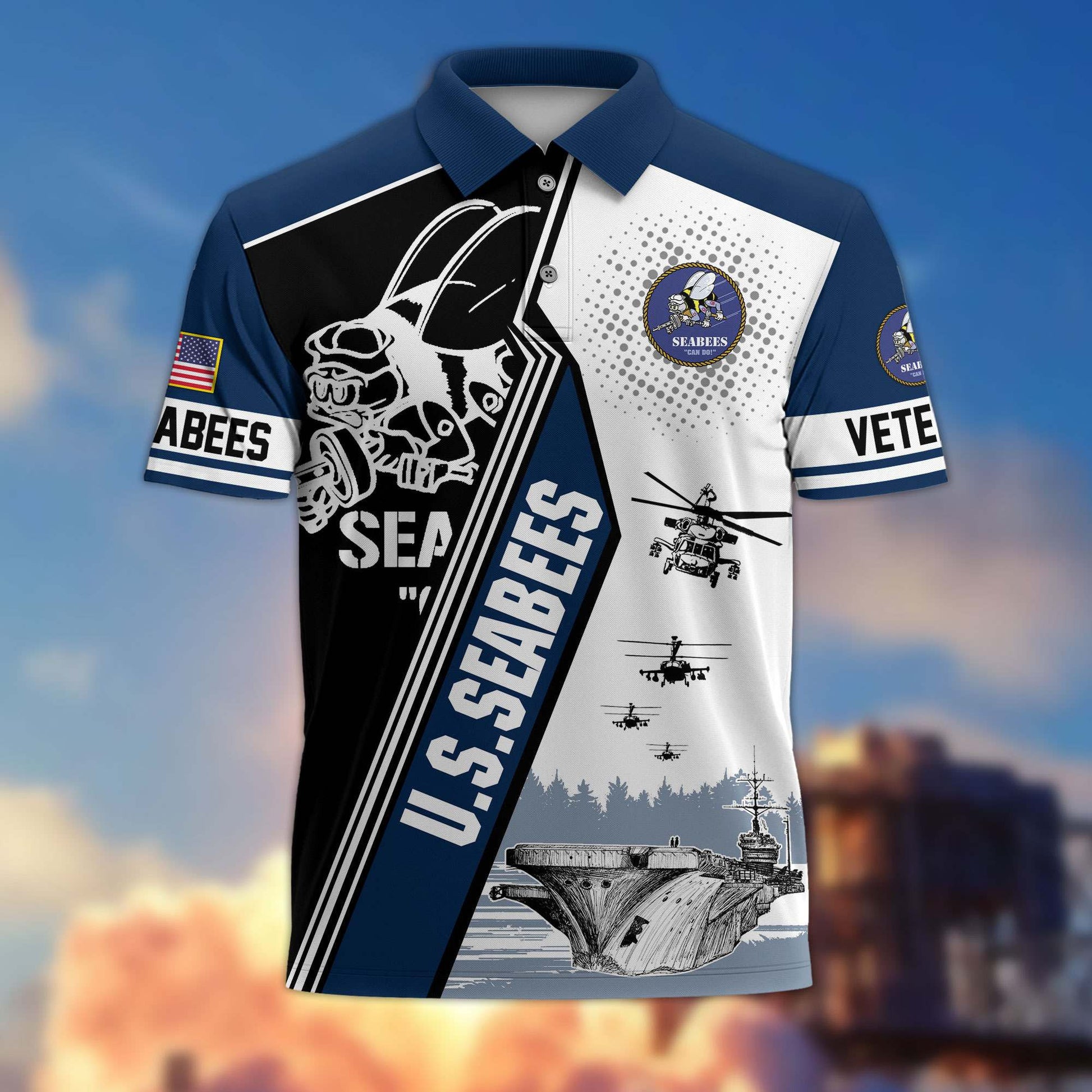 Premium US Veterans Polo Shirt BPHN250311, Gifts For US Veterans, Gifts On Father's Day, Armed Forces Day, Independence Day, Veterans Day.