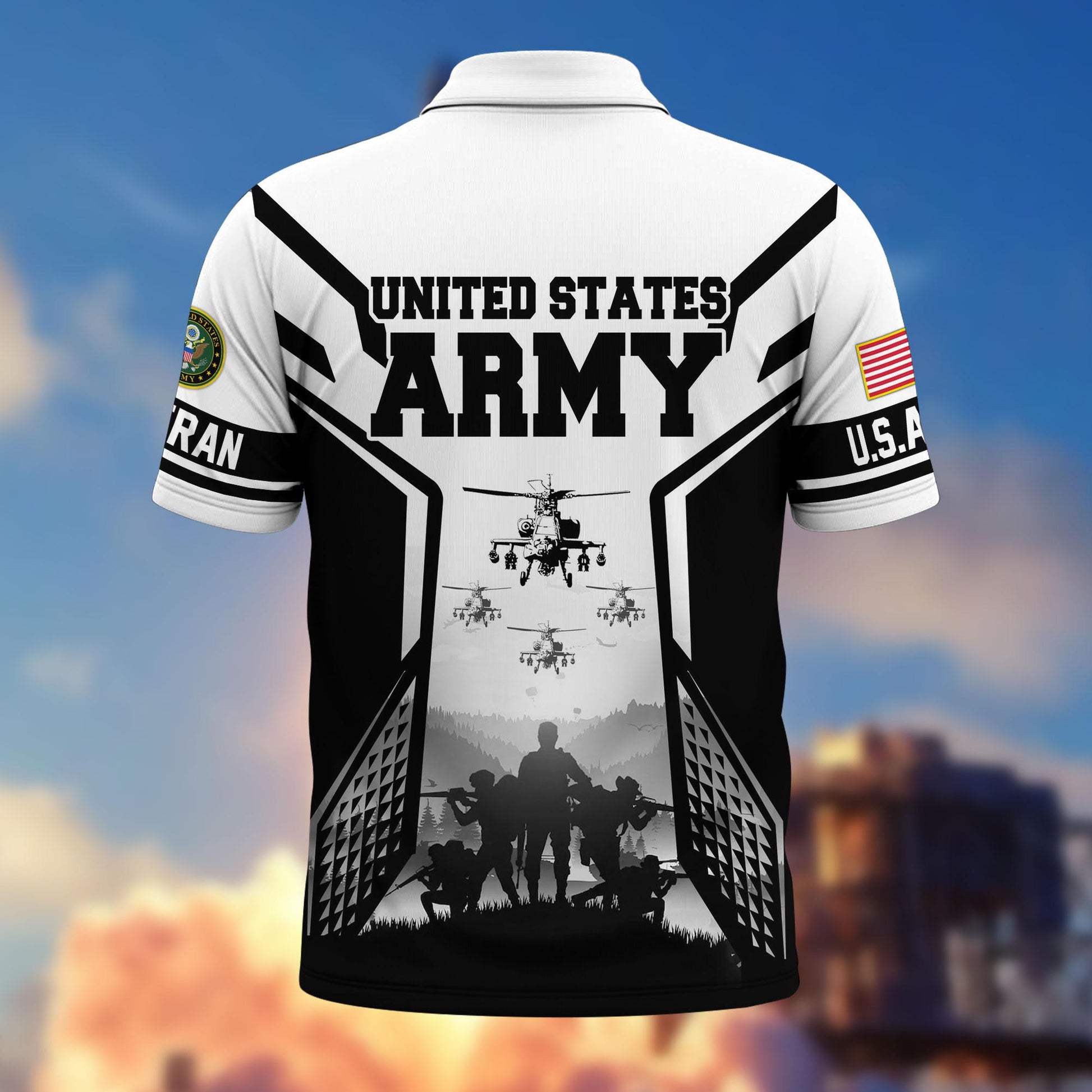 Premium US Veterans Polo Shirt BPHN240311, Gifts For US Veterans, Gifts On Father's Day, Armed Forces Day, Independence Day, Veterans Day.