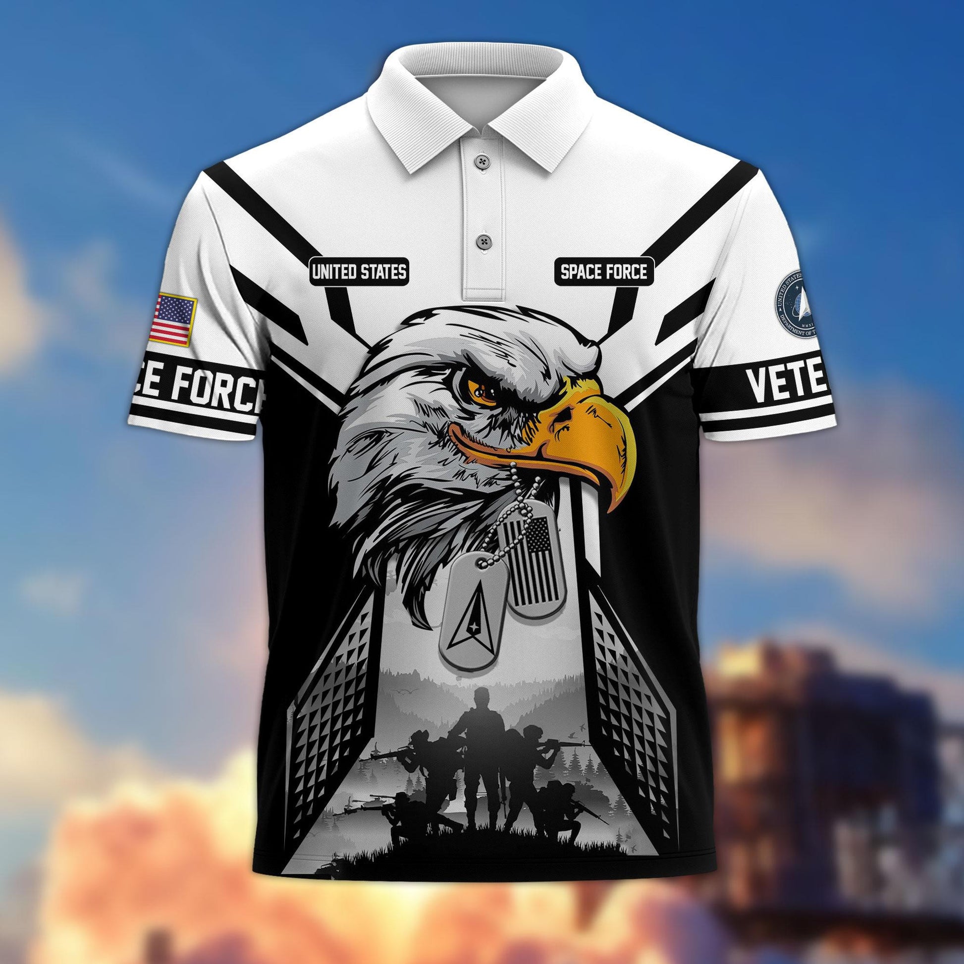 Premium US Veterans Polo Shirt BPHN240311, Gifts For US Veterans, Gifts On Father's Day, Armed Forces Day, Independence Day, Veterans Day.