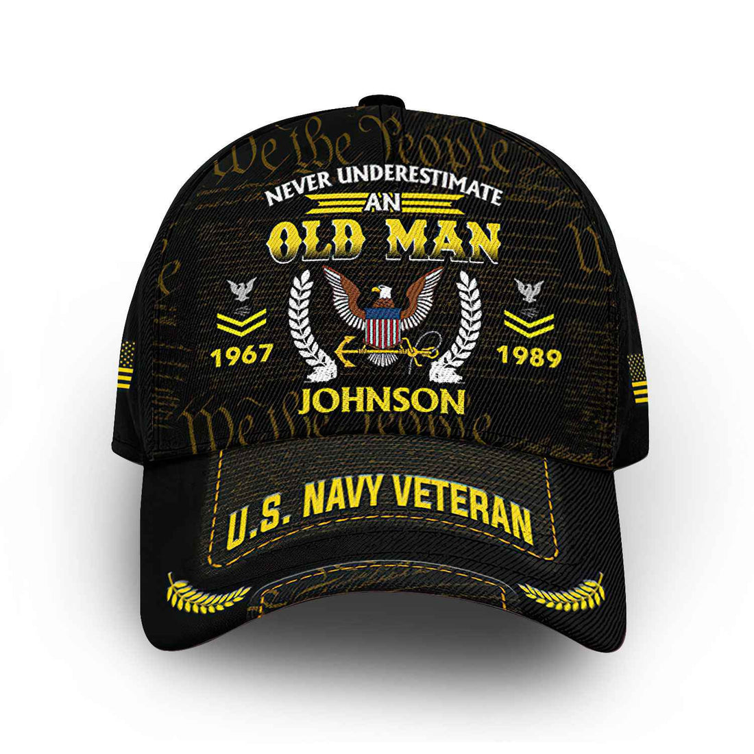 Premium Custom US Navy Cap VPVC014402, Gifts For Navy Veteran, Best Gifts On Father's Day, Armed Forces Day, Independence Day, Veterans Day.
