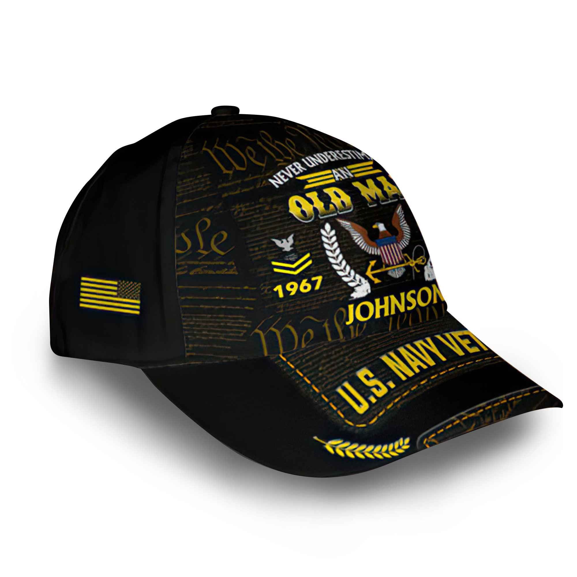 Premium Custom US Navy Cap VPVC014402, Gifts For Navy Veteran, Best Gifts On Father's Day, Armed Forces Day, Independence Day, Veterans Day.