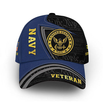 Unique Custom Name, Rank, US Navy Cap VPVC014602, Gifts For Navy Veteran, Best Gifts On Father's Day, Independence Day, Veterans Day.