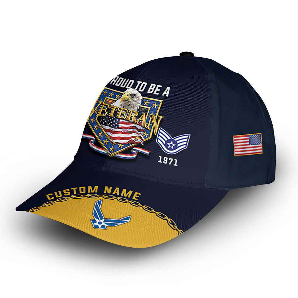 Premium USAF Cap VPVC014709, Custom Name, Rank, Year, Gifts For Air Force Veteran, Best Gifts On Father's Day, Armed Forces Day, Independence Day, Veterans Day.