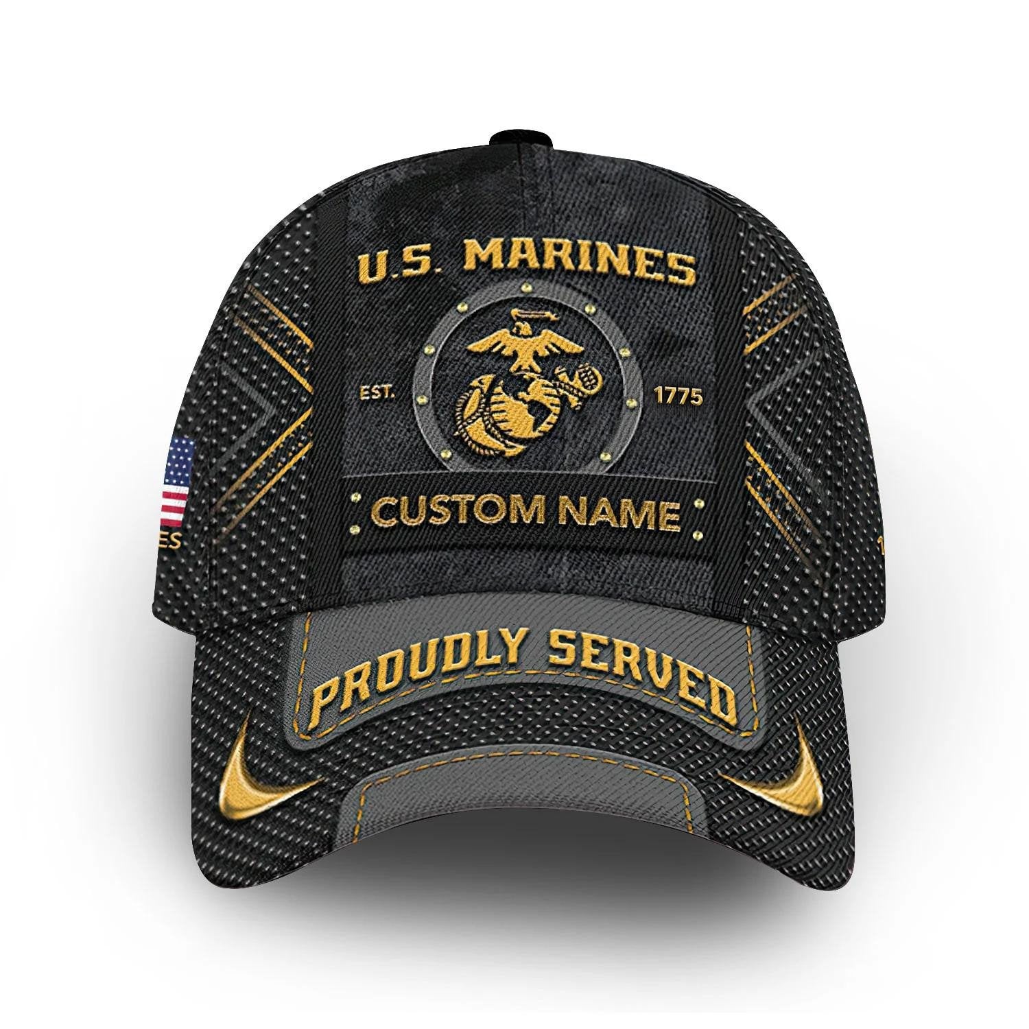 Premium USMC Cap VPVC012403, Custom Name, Rank, Year, Gifts For Marine Veteran, Best Gifts On Father's Day, Armed Forces Day, Independence Day, Veterans Day.