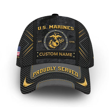 Premium USMC Cap VPVC012403, Custom Name, Rank, Year, Gifts For Marine Veteran, Best Gifts On Father's Day, Armed Forces Day, Independence Day, Veterans Day.