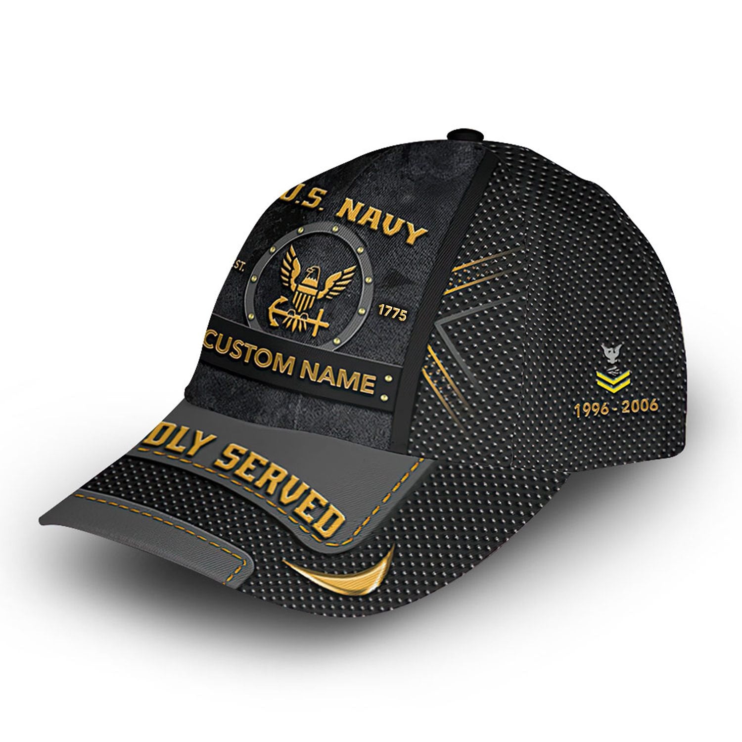 Premium US Navy Cap VPVC012402, Custom Name, Rank, Year, Gifts For Navy Veteran, Best Gifts On Father's Day, Armed Forces Day, Independence Day, Veterans Day.