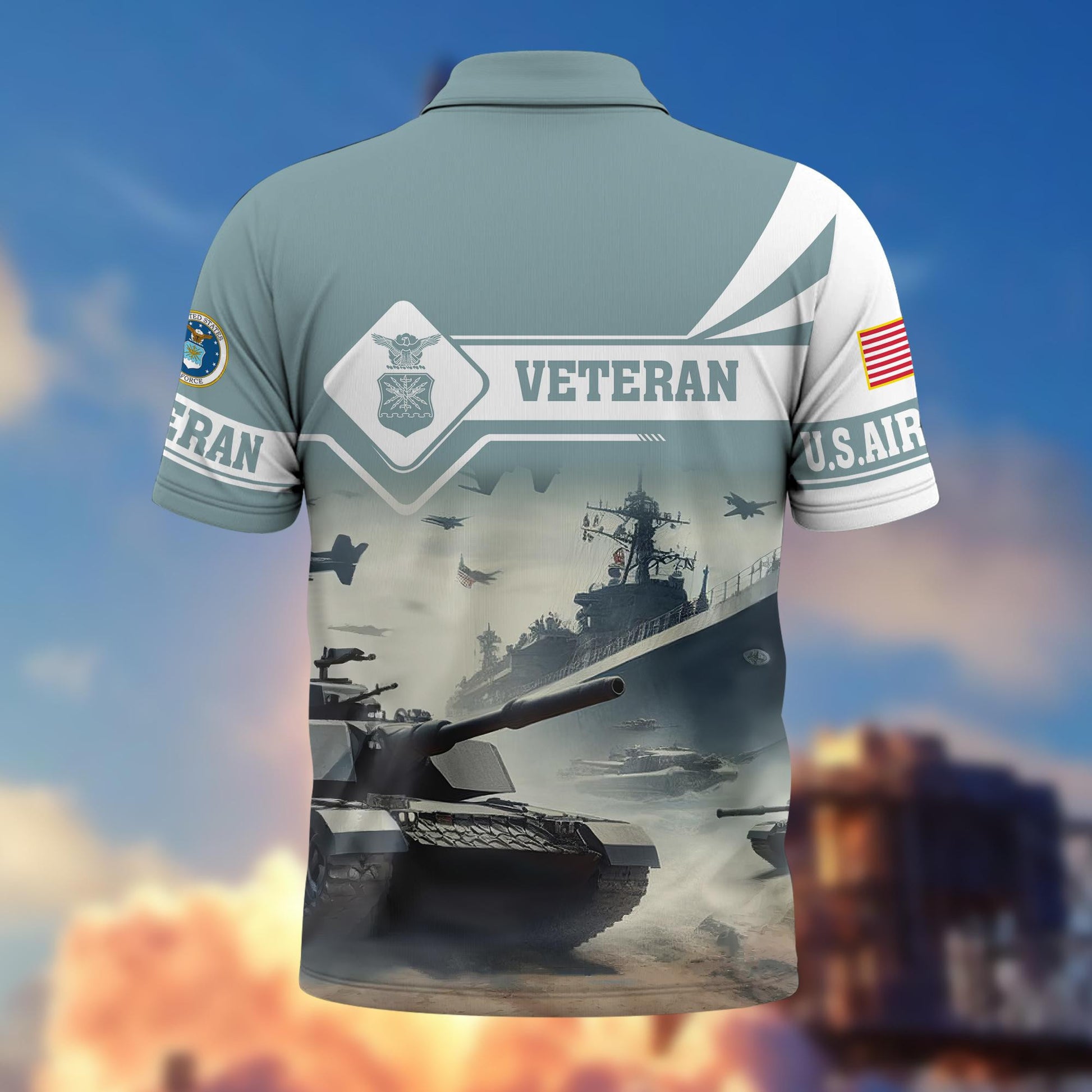 Premium US Veterans Polo Shirt BPVC260301, Gifts For US Veterans, Gifts On Father's Day, Armed Forces Day, Independence Day, Veterans Day.