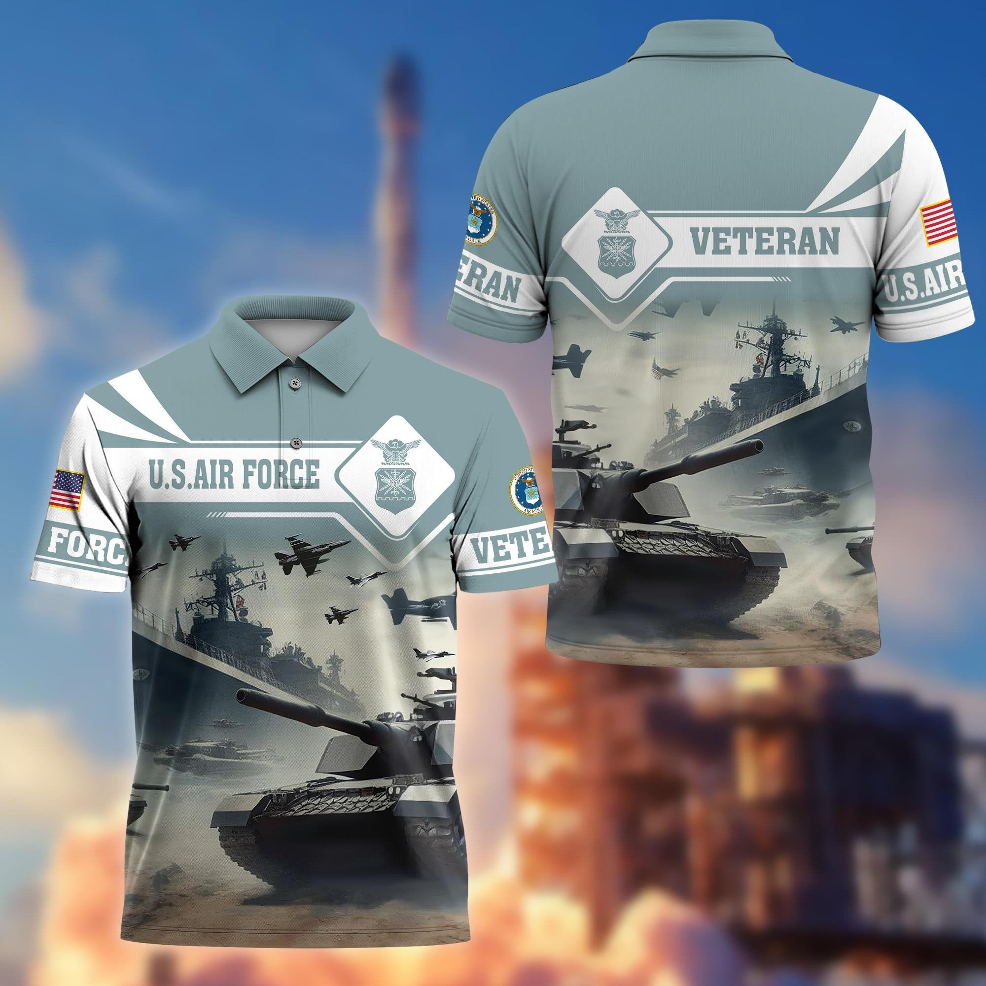 Premium US Veterans Polo Shirt BPVC260301, Gifts For US Veterans, Gifts On Father's Day, Armed Forces Day, Independence Day, Veterans Day.