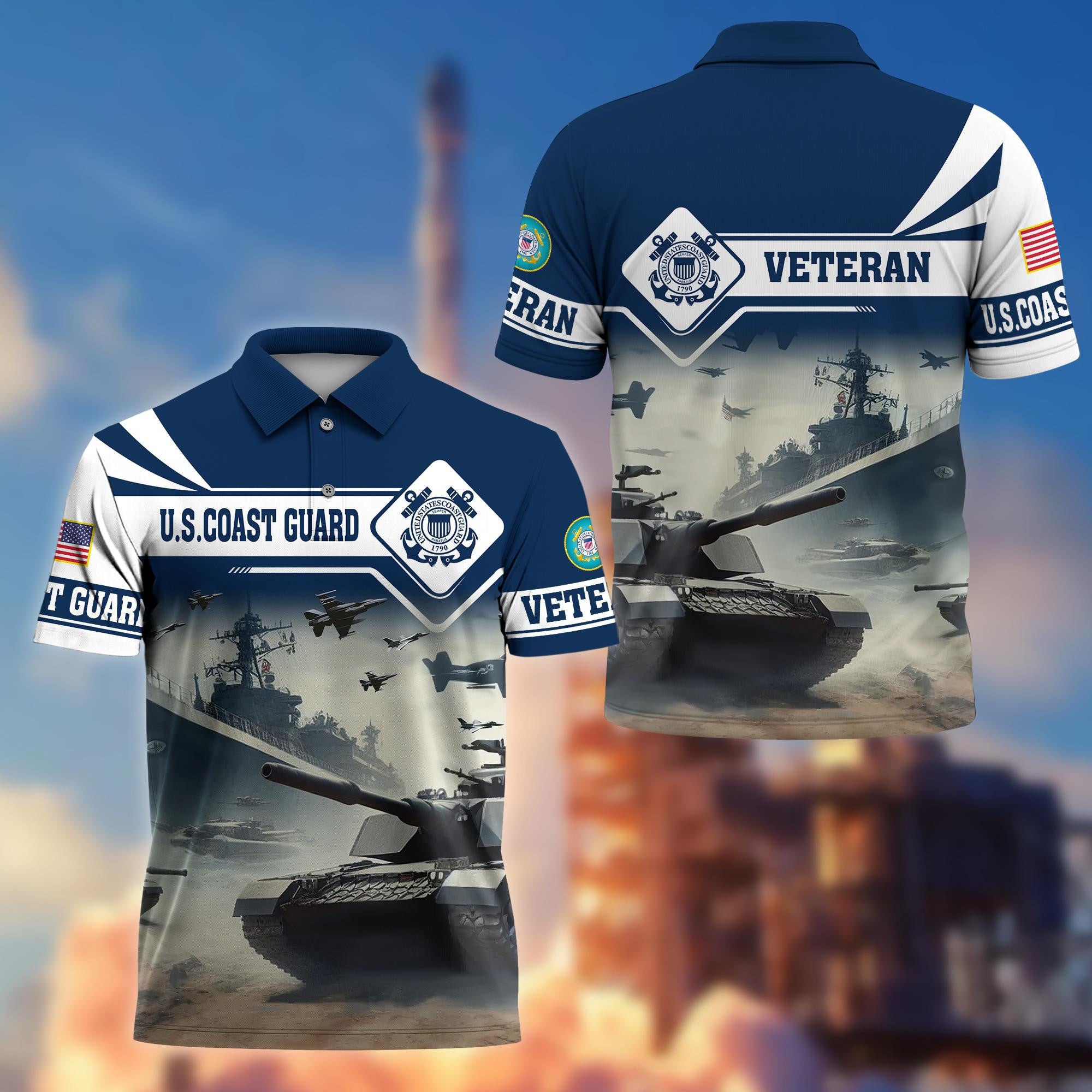 Premium US Veterans Polo Shirt BPVC260301, Gifts For US Veterans, Gifts On Father's Day, Armed Forces Day, Independence Day, Veterans Day.