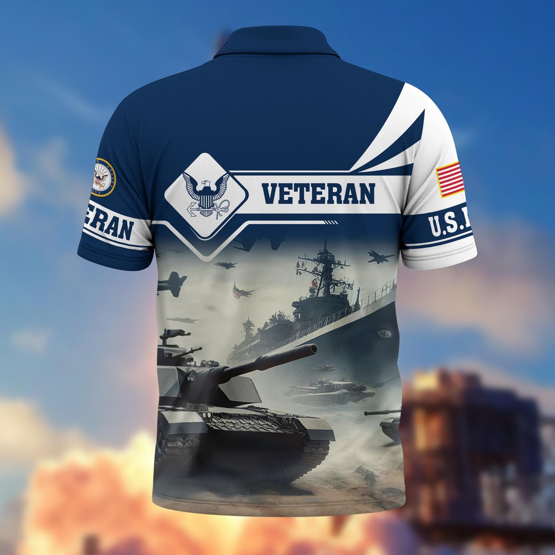 Premium US Veterans Polo Shirt BPVC260301, Gifts For US Veterans, Gifts On Father's Day, Armed Forces Day, Independence Day, Veterans Day.