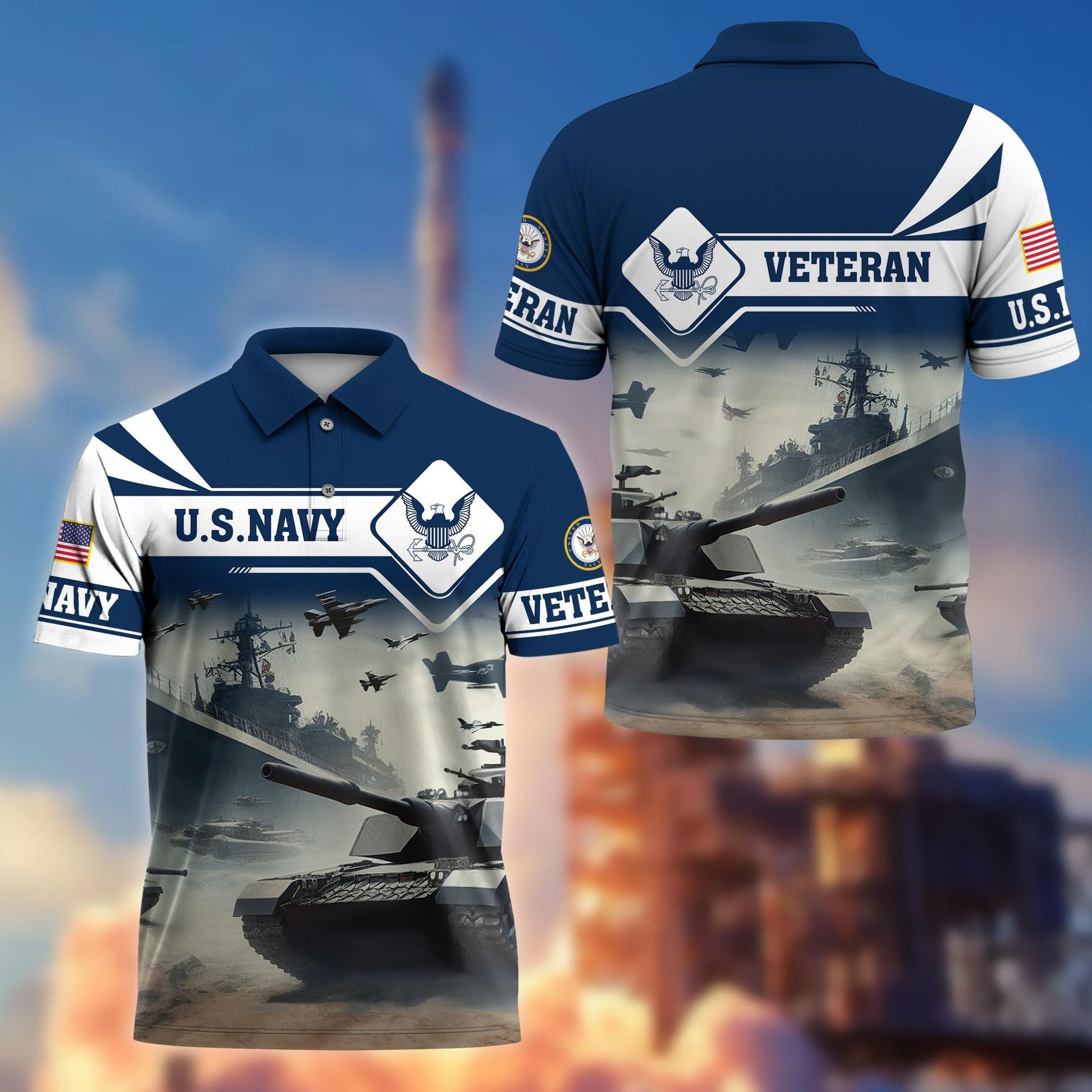 Premium US Veterans Polo Shirt BPVC260301, Gifts For US Veterans, Gifts On Father's Day, Armed Forces Day, Independence Day, Veterans Day.