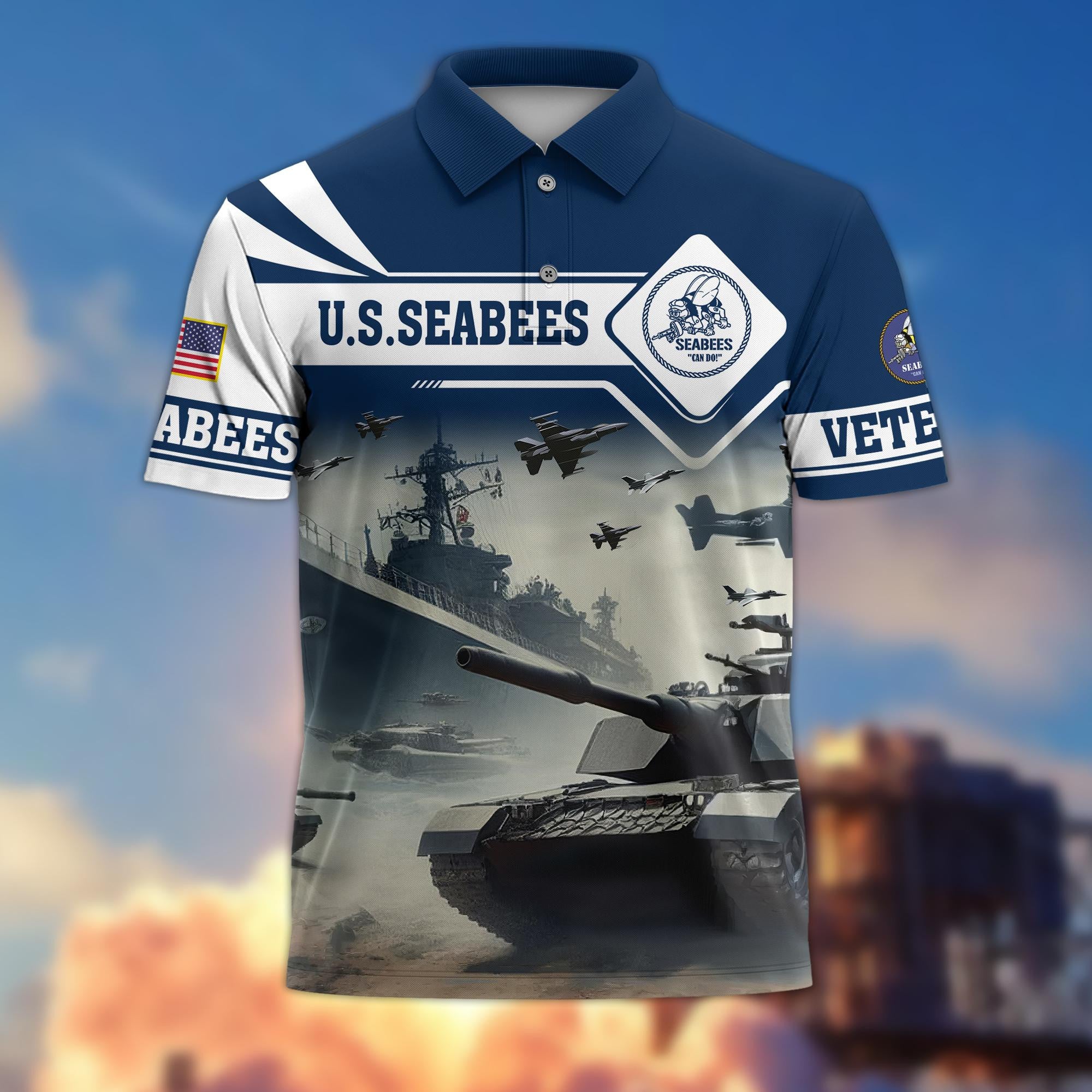 Premium US Veterans Polo Shirt BPVC260301, Gifts For US Veterans, Gifts On Father's Day, Armed Forces Day, Independence Day, Veterans Day.