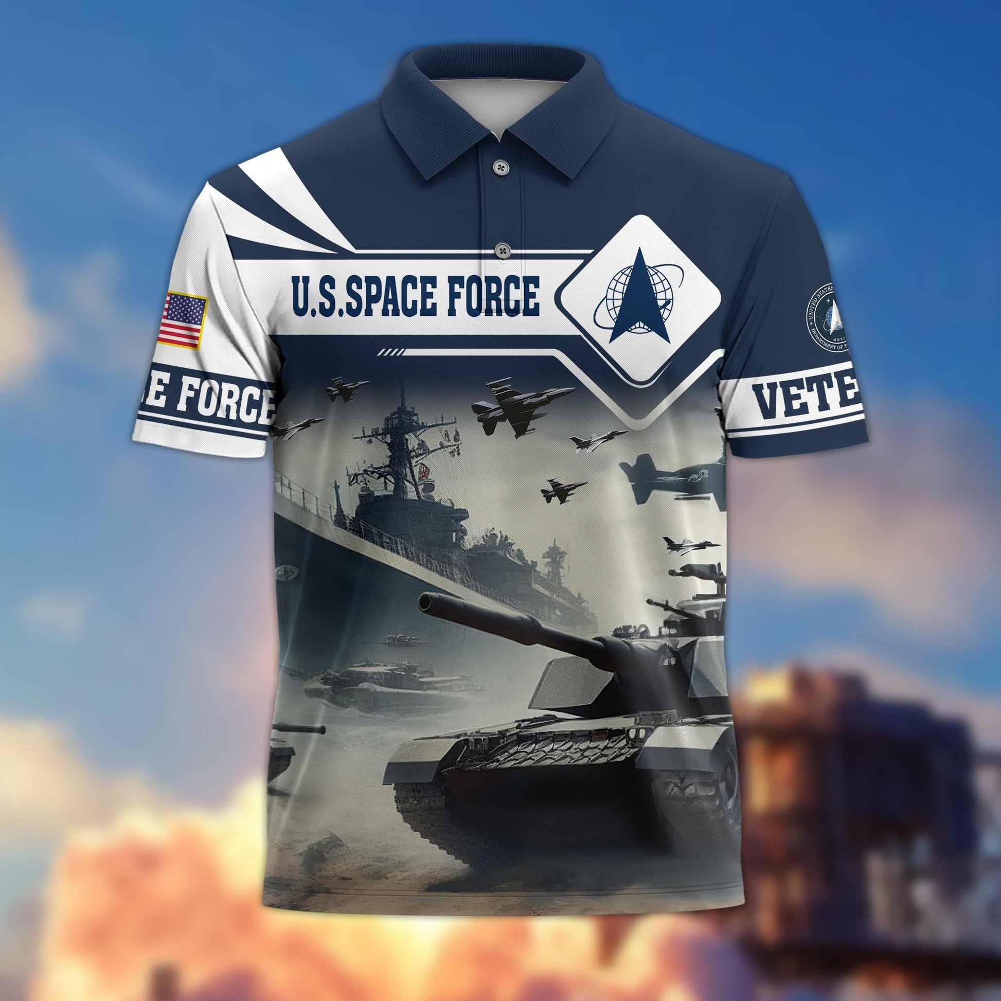 Premium US Veterans Polo Shirt BPVC260301, Gifts For US Veterans, Gifts On Father's Day, Armed Forces Day, Independence Day, Veterans Day.