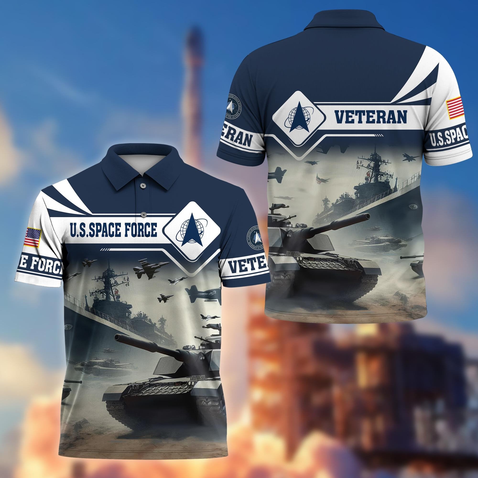 Premium US Veterans Polo Shirt BPVC260301, Gifts For US Veterans, Gifts On Father's Day, Armed Forces Day, Independence Day, Veterans Day.