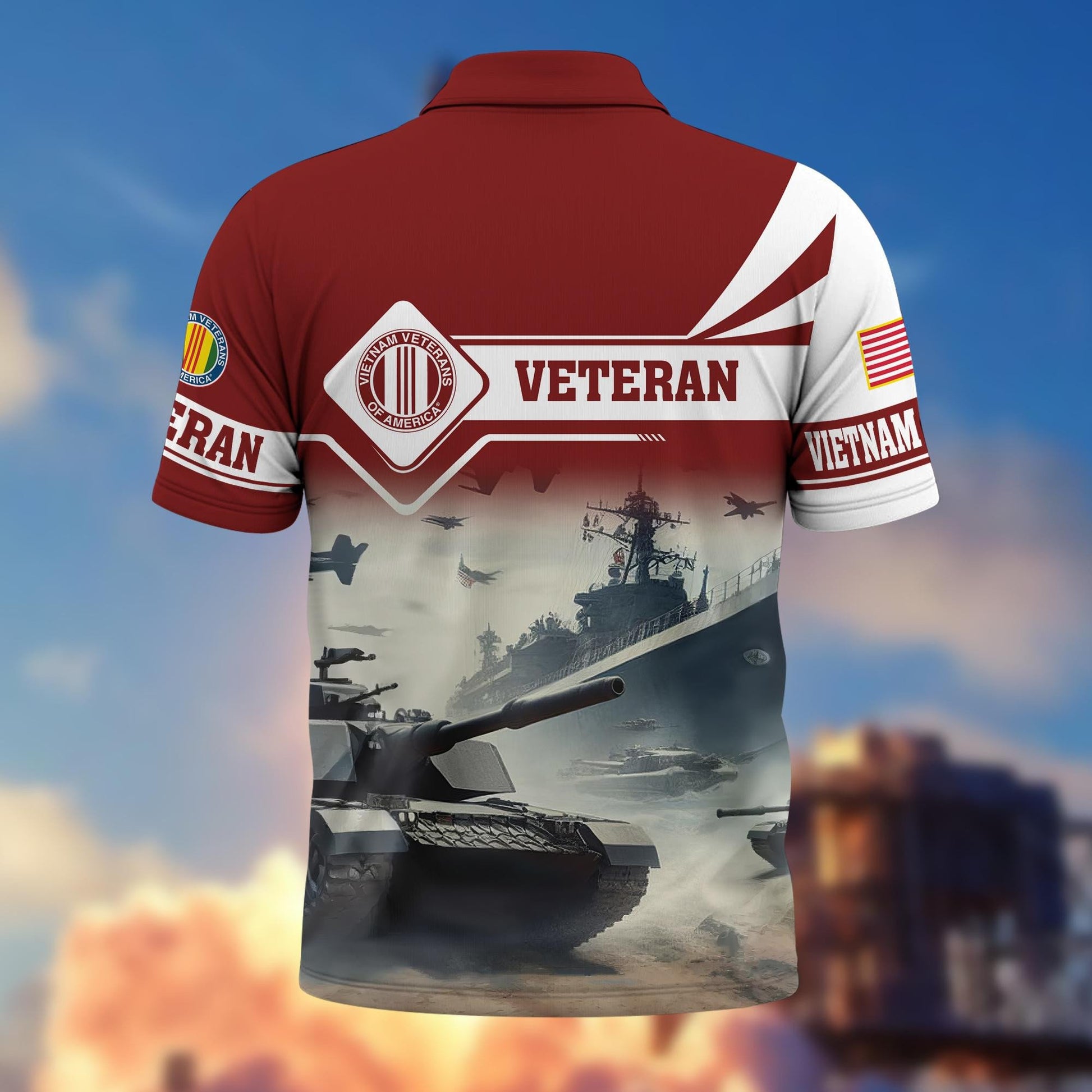 Premium US Veterans Polo Shirt BPVC260301, Gifts For US Veterans, Gifts On Father's Day, Armed Forces Day, Independence Day, Veterans Day.