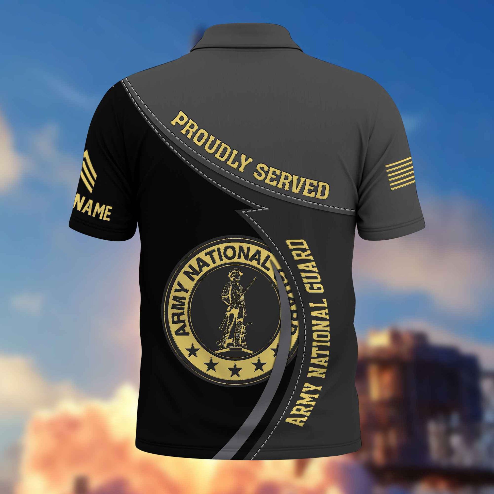 Premium US Army National Guard Polo Shirt VPVC214108, Custom Name, Rank, Year, Gifts For Army National Guard Veteran, Best Gifts On Father's Day, Armed Forces Day, Independence Day, Veterans Day.