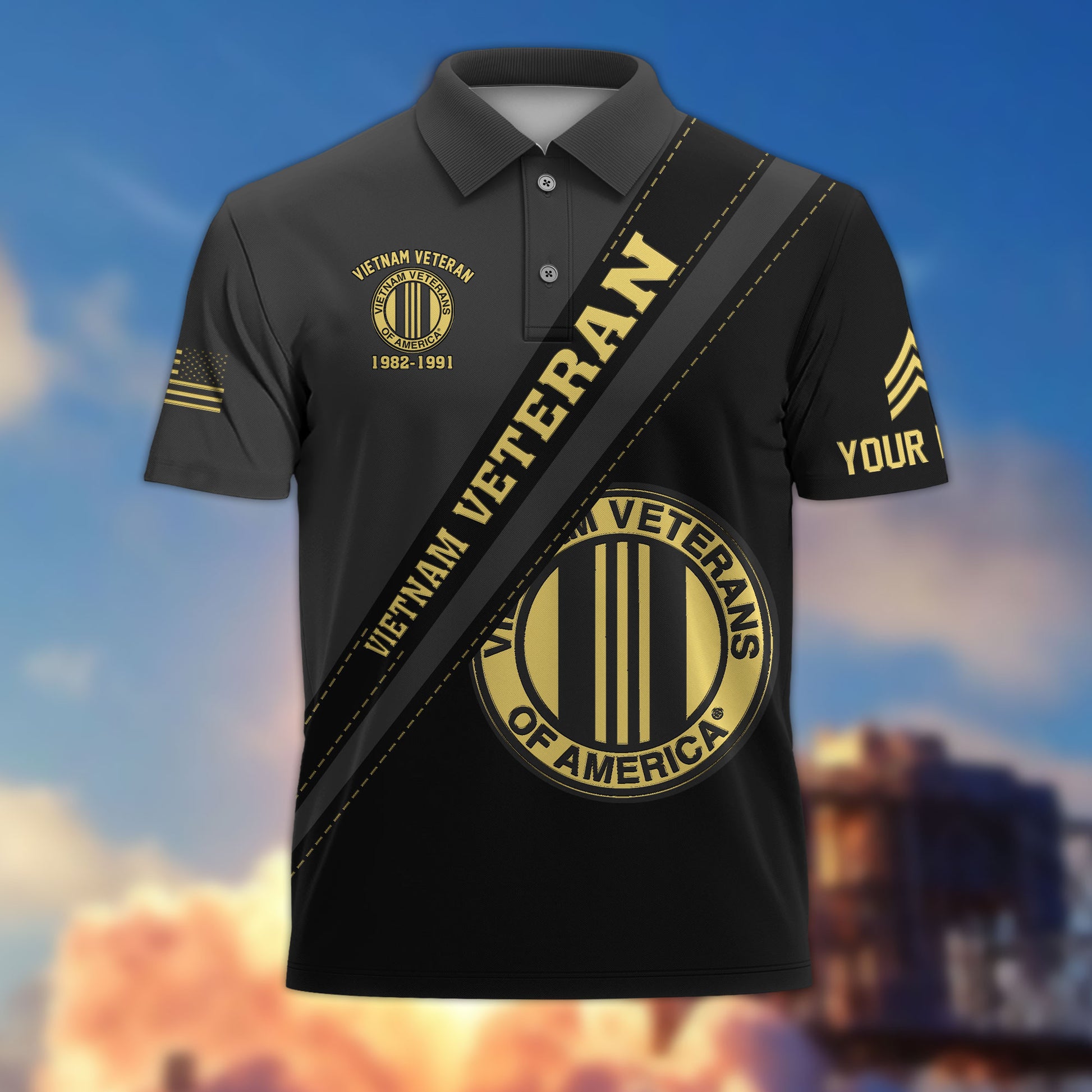 Premium Custom Vietnam Veteran Polo Shirt VPVC214206, Gifts For Vietnam Veteran, Best Gifts On Father's Day, Armed Forces Day, Independence Day, Veterans Day.