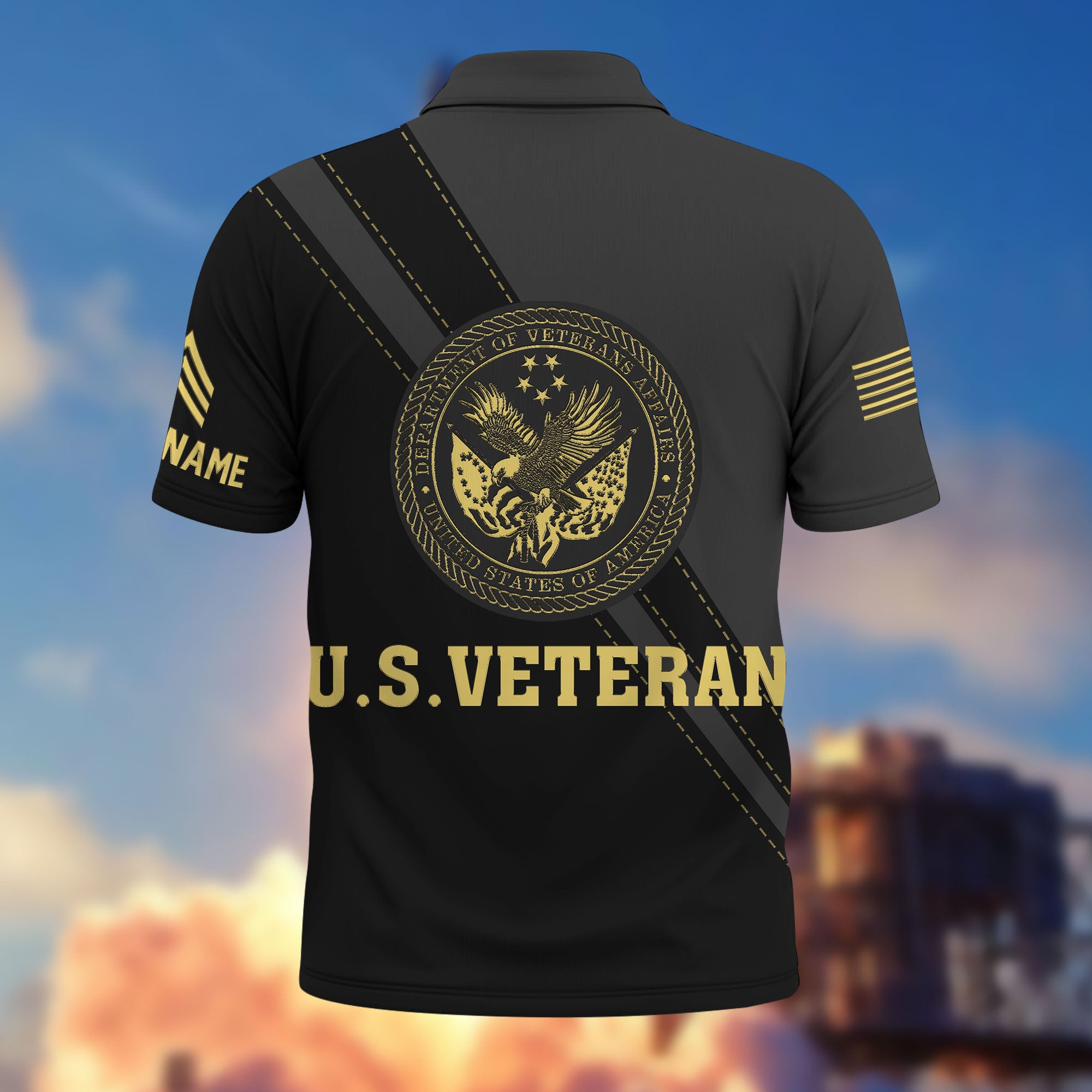 Premium Custom US Veteran Polo Shirt VPVC214207, Gifts For US Veteran, Best Gifts On Father's Day, Armed Forces Day, Independence Day, Veterans Day.