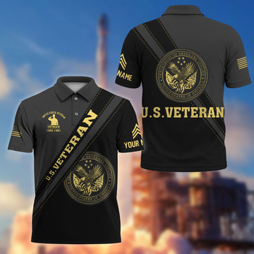 Premium Custom US Veteran Polo Shirt VPVC214207, Gifts For US Veteran, Best Gifts On Father's Day, Armed Forces Day, Independence Day, Veterans Day.