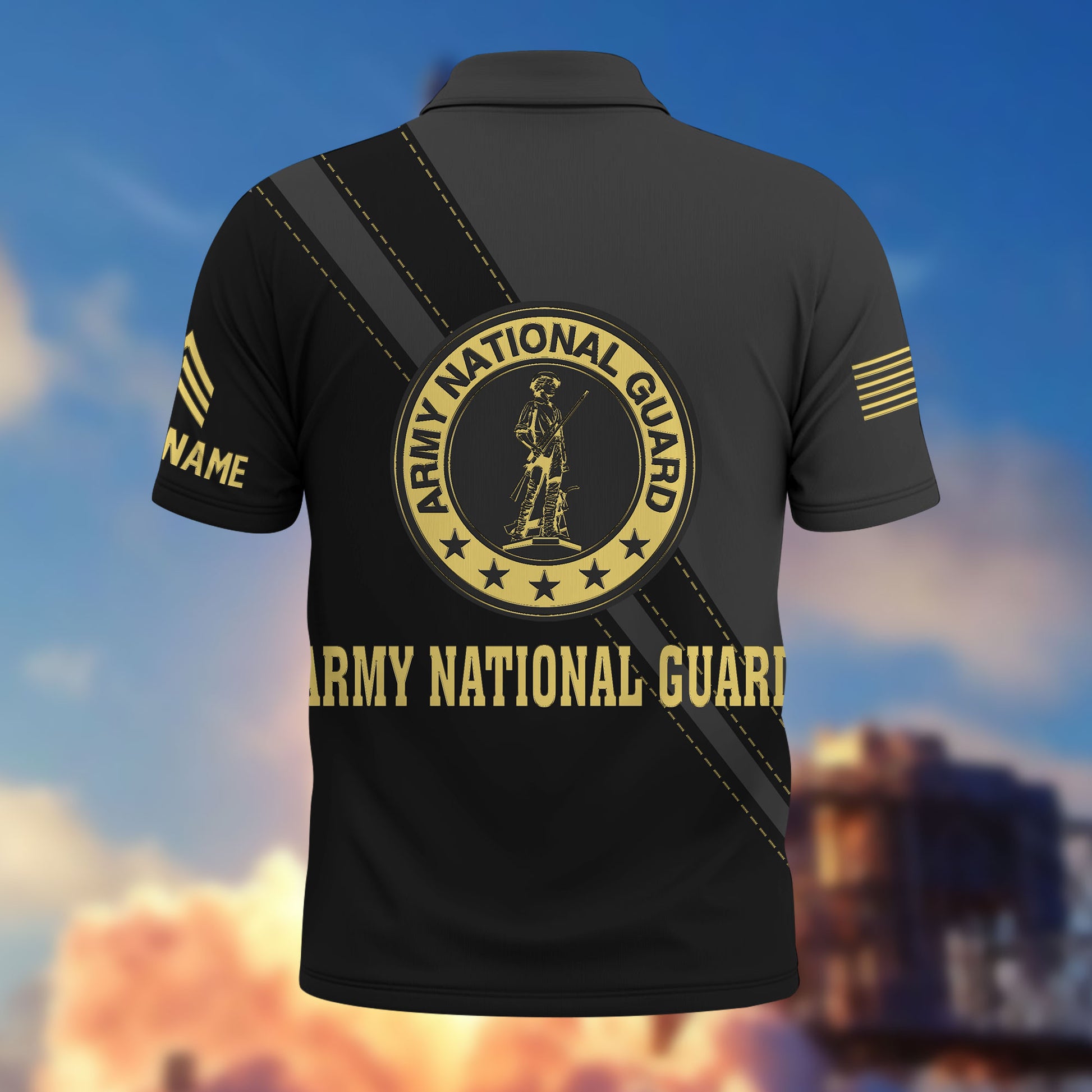 Premium Custom US Army National Guard Polo Shirt VPVC214208, Gifts For Army National Guard Veteran, Best Gifts On Father's Day, Armed Forces Day, Independence Day, Veterans Day.