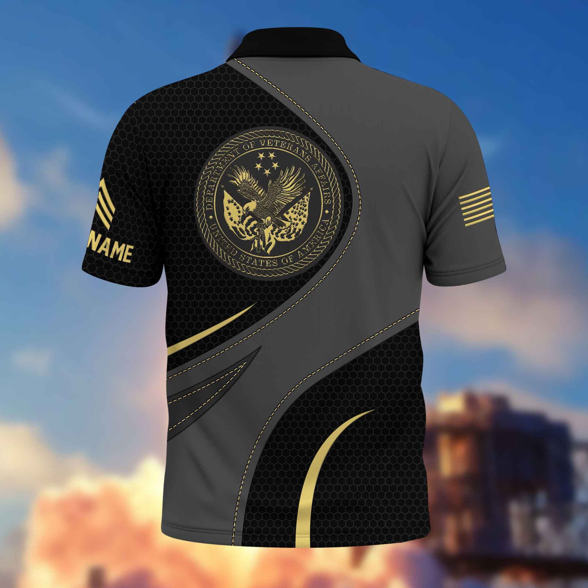 Unique Custom Name, Rank, US Veteran Polo Shirt VPVC214307, Gifts For US Veteran, Best Gifts On Father's Day, Independence Day, Veterans Day.