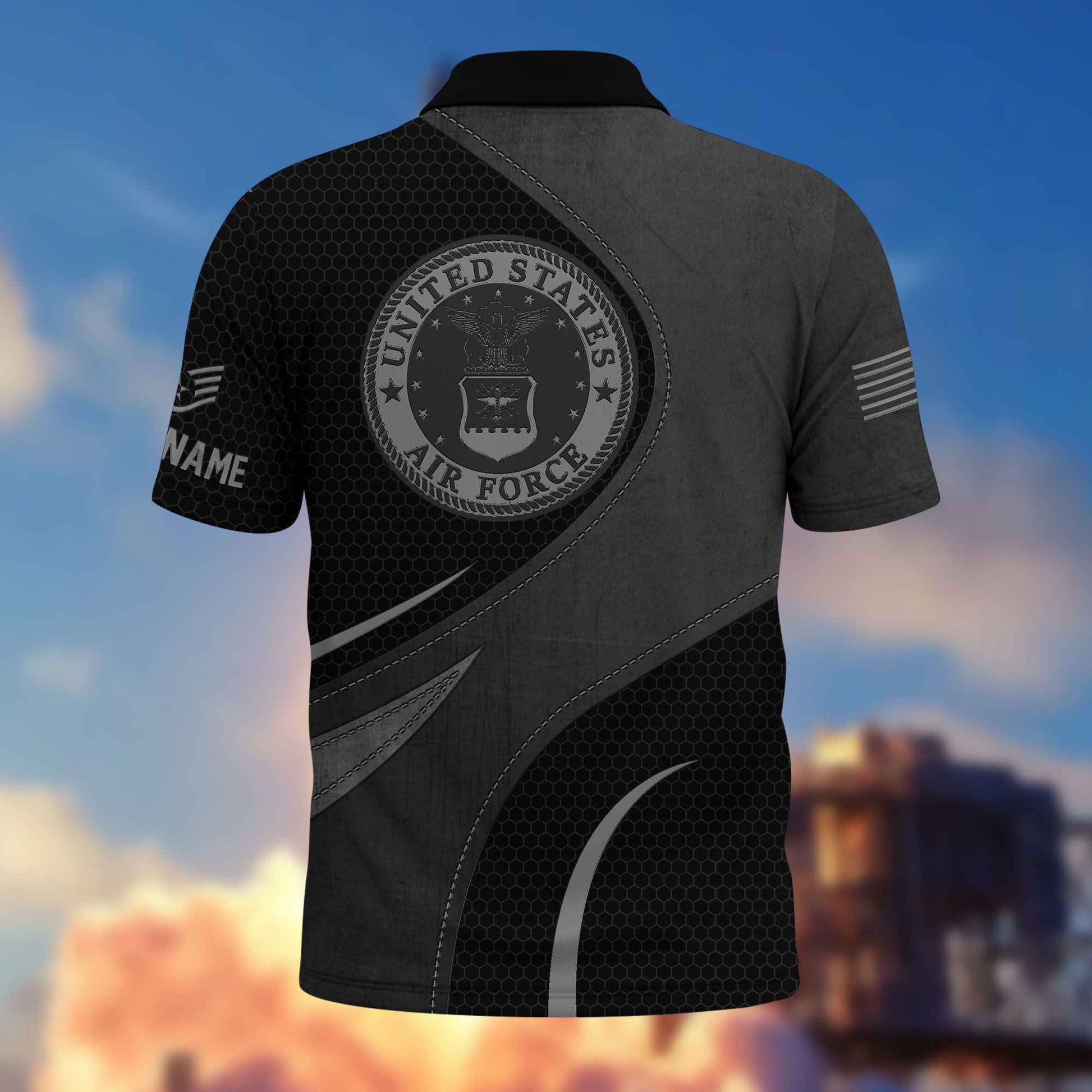 USAF Custom Polo Shirt VPVC214404, Gifts For Air Force Veteran, Best Gifts On Father's Day, Armed Forces Day, Independence Day, Veterans Day.
