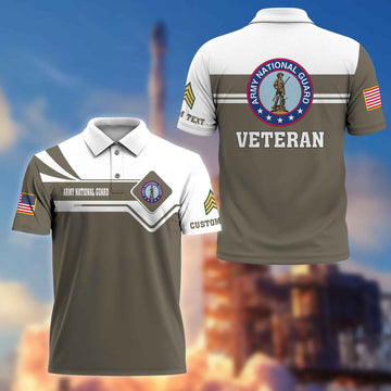 Premium US Army National Guard Polo Shirt VPVC214508, Custom Name, Rank, Gifts For Army National Guard Veteran, Best Gifts On Father's Day, Armed Forces Day, Independence Day, Veterans Day.