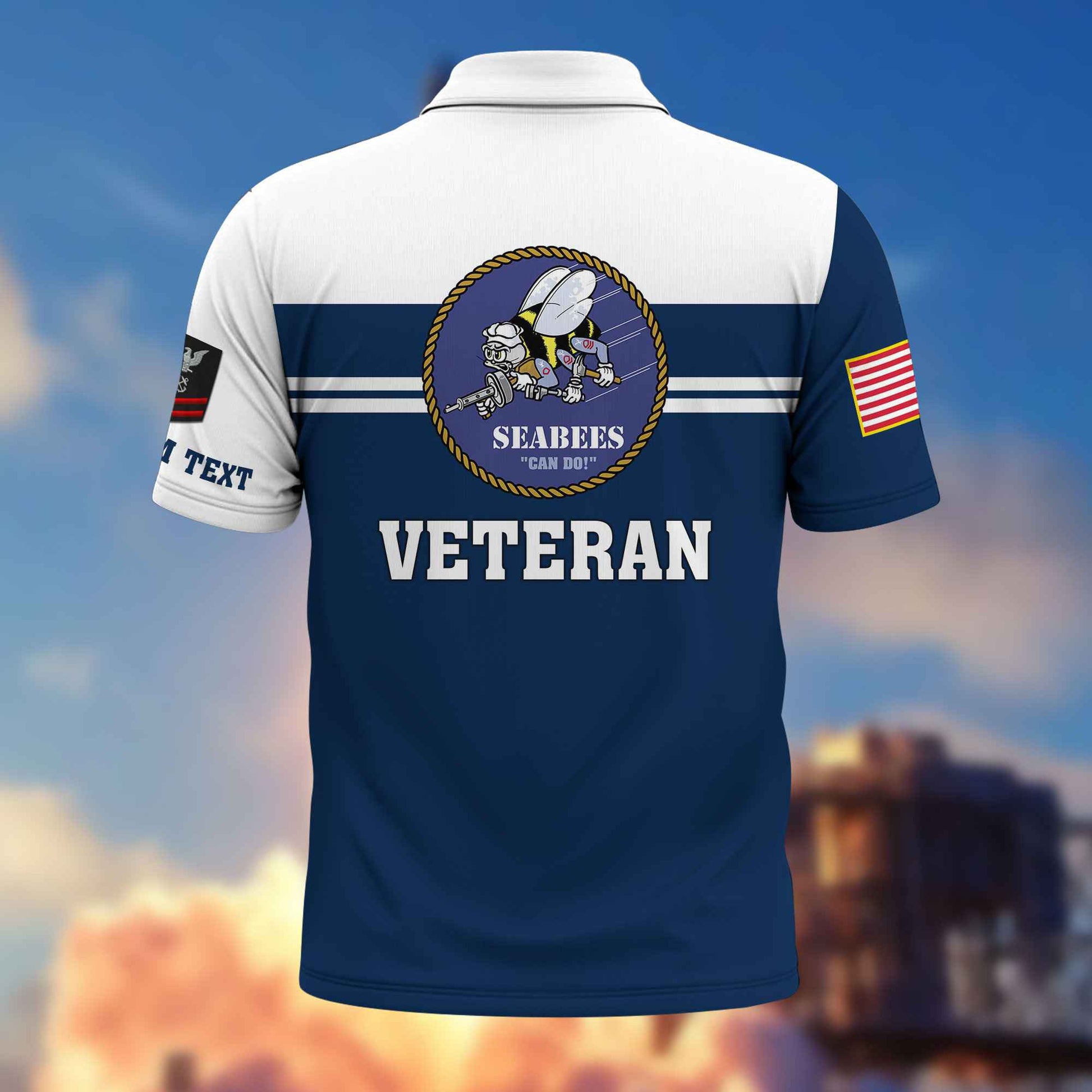 Premium US Seabees Polo Shirt VPVC214509, Custom Name, Rank, Gifts For Seabees Veteran, Best Gifts On Father's Day, Armed Forces Day, Independence Day, Veterans Day.