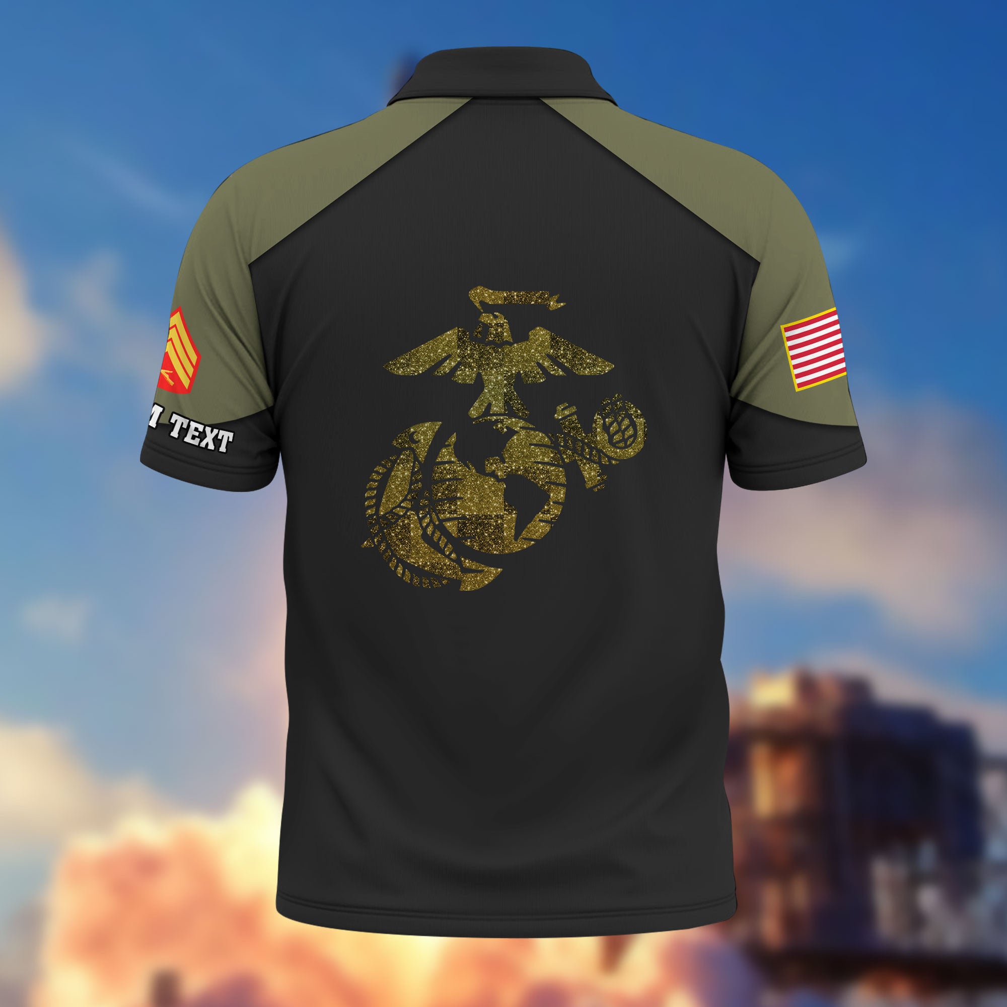 Premium Custom USMC Polo Shirt VPVC214611, Gifts For Marine Veteran, Best Gifts On Father's Day, Armed Forces Day, Independence Day, Veterans Day.