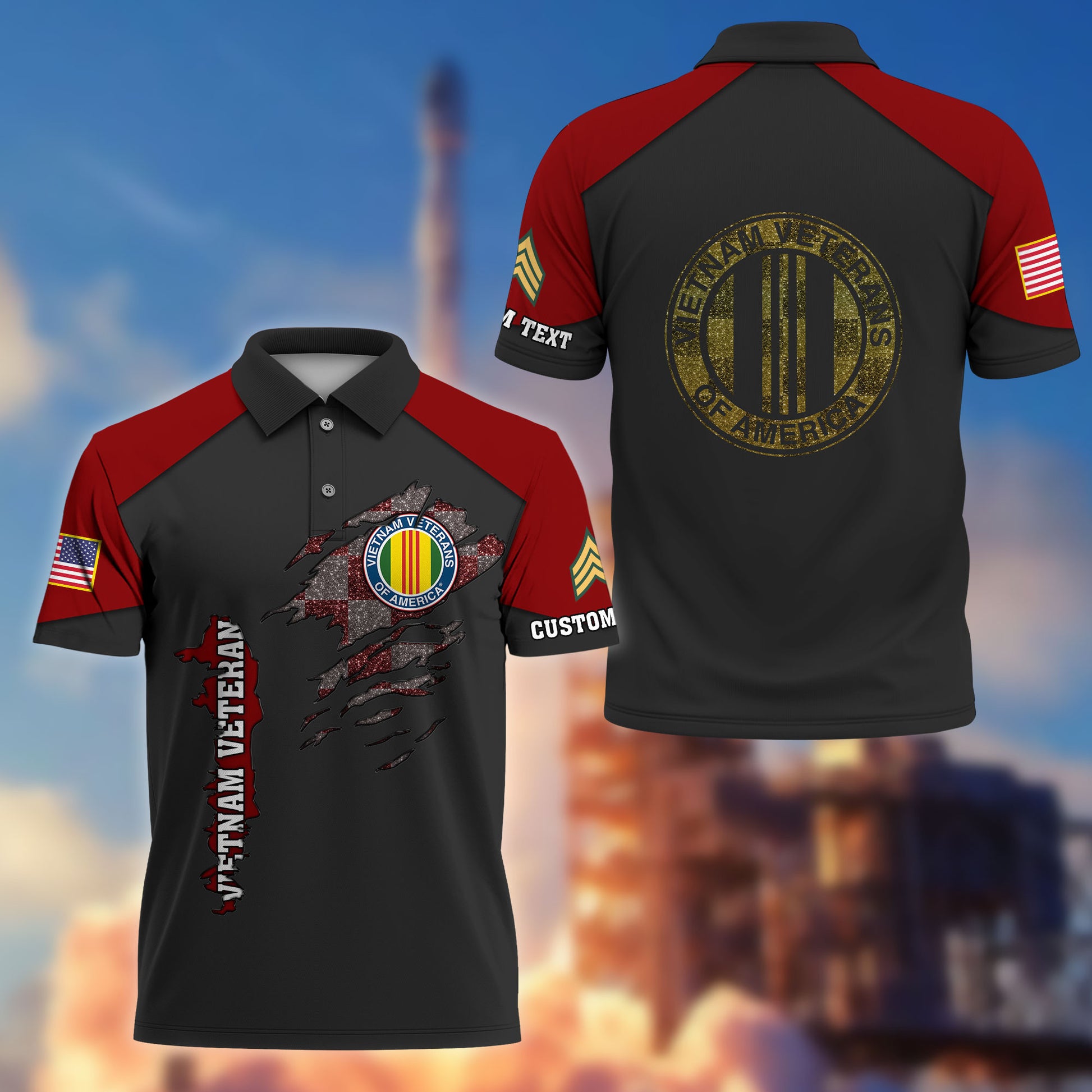 Premium Custom Vietnam Veteran Polo Shirt VPVC214606, Gifts For Vietnam Veteran, Best Gifts On Father's Day, Armed Forces Day, Independence Day, Veterans Day.