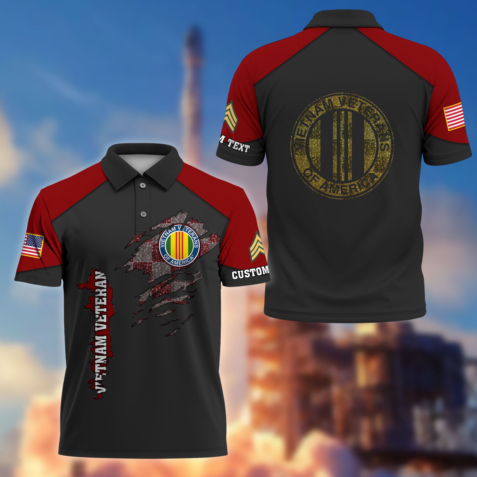 Premium Custom Vietnam Veteran Polo Shirt VPVC214606, Gifts For Vietnam Veteran, Best Gifts On Father's Day, Armed Forces Day, Independence Day, Veterans Day.