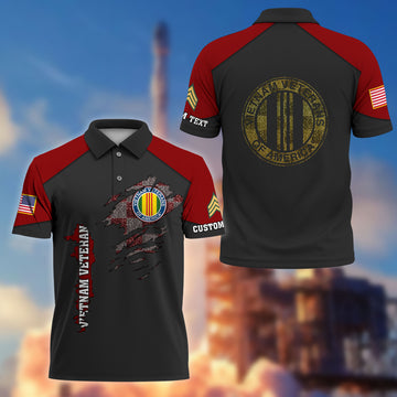 Premium Custom Vietnam Veteran Polo Shirt VPVC214606, Gifts For Vietnam Veteran, Best Gifts On Father's Day, Armed Forces Day, Independence Day, Veterans Day.