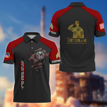 Premium Custom US Veteran Polo Shirt VPVC214607, Gifts For US Veteran, Best Gifts On Father's Day, Armed Forces Day, Independence Day, Veterans Day.