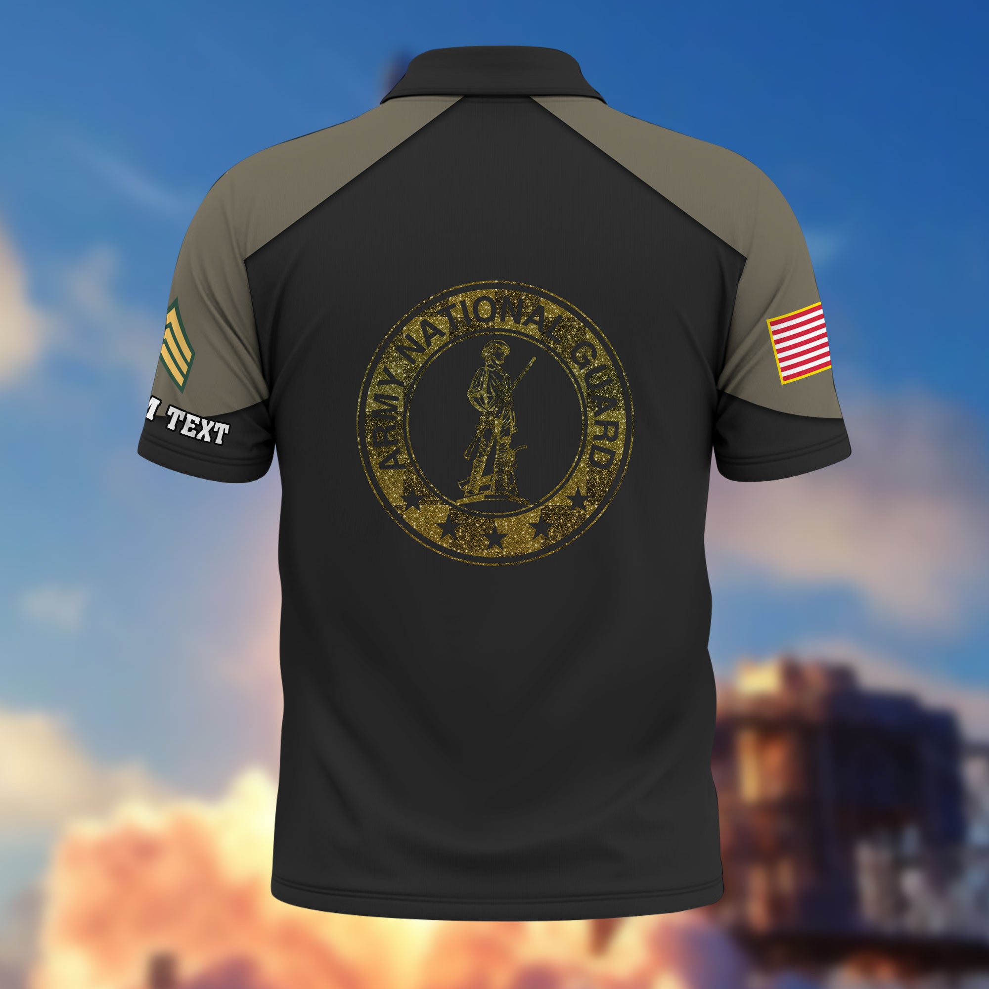Premium Custom US Army National Guard Polo Shirt VPVC214608, Gifts For Army National Guard Veteran, Best Gifts On Father's Day, Armed Forces Day, Independence Day, Veterans Day.