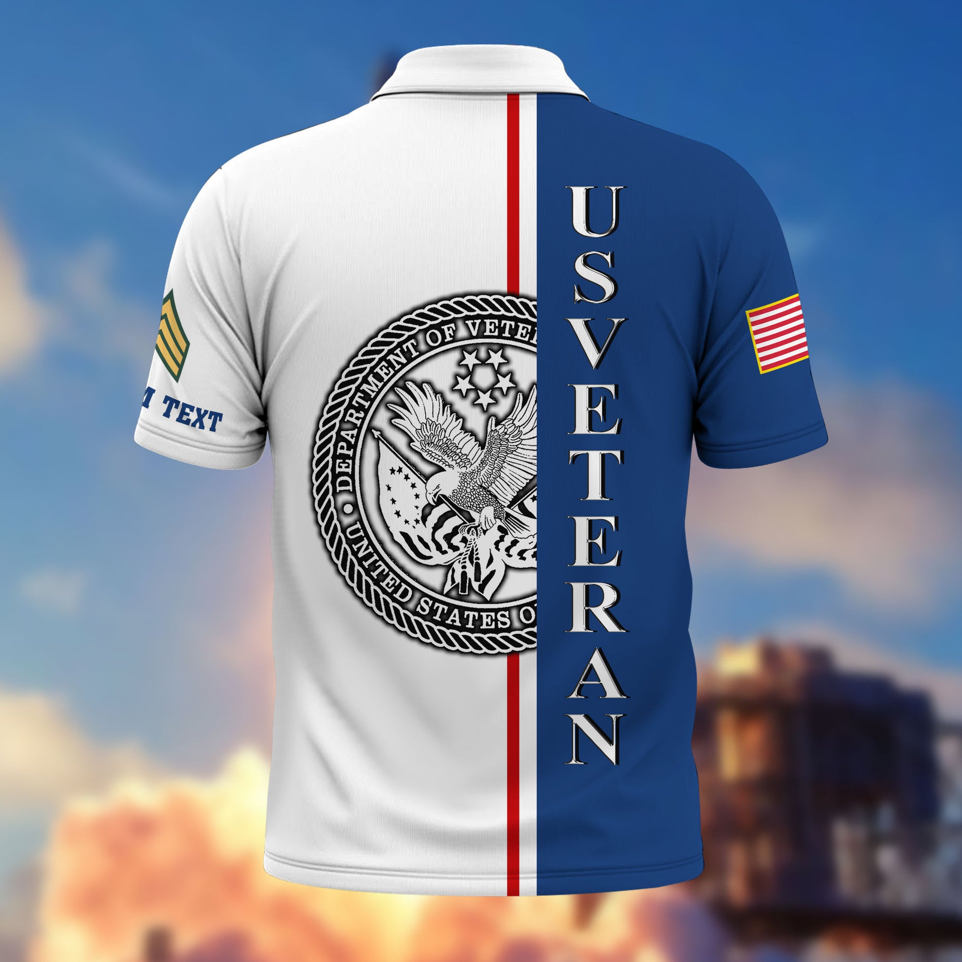 Unique Custom Name, Rank, Year, US Veteran Polo Shirt VPVC214707, Gifts For US Veteran, Best Gifts On Father's Day, Independence Day, Veterans Day.