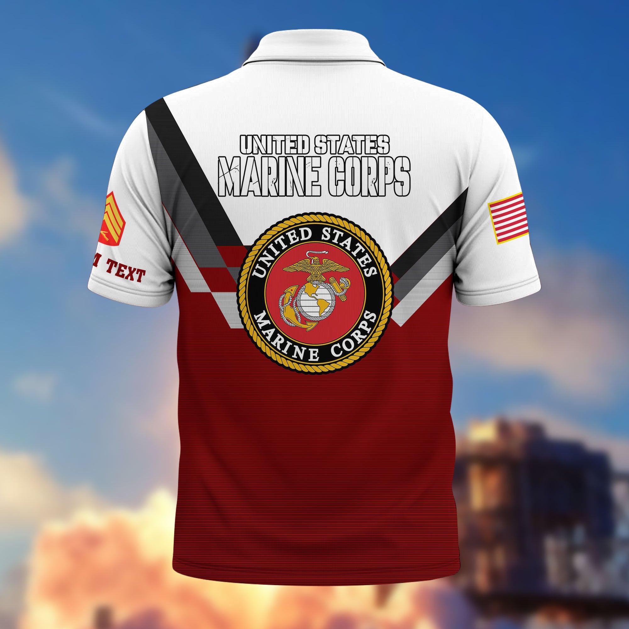 USMC Custom Polo Shirt VPVC214803, Gifts For Marine Veteran, Best Gifts On Father's Day, Armed Forces Day, Independence Day, Veterans Day.