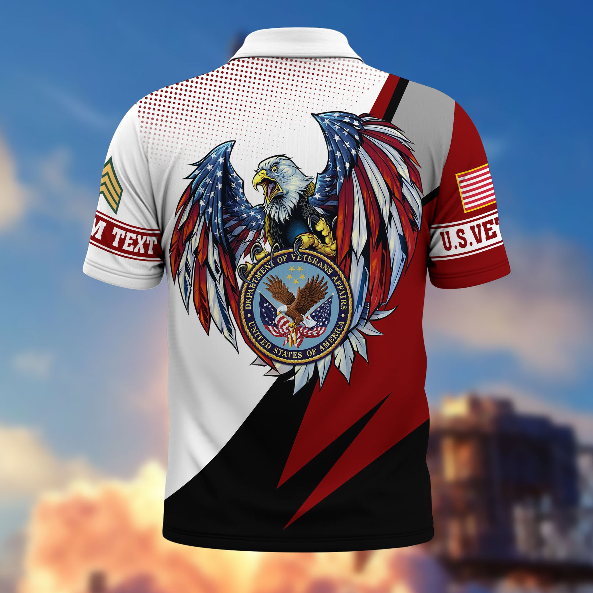 Premium US Veteran Polo Shirt VPVC214907, Custom Name, Rank, Gifts For US Veteran, Best Gifts On Father's Day, Armed Forces Day, Independence Day, Veterans Day.