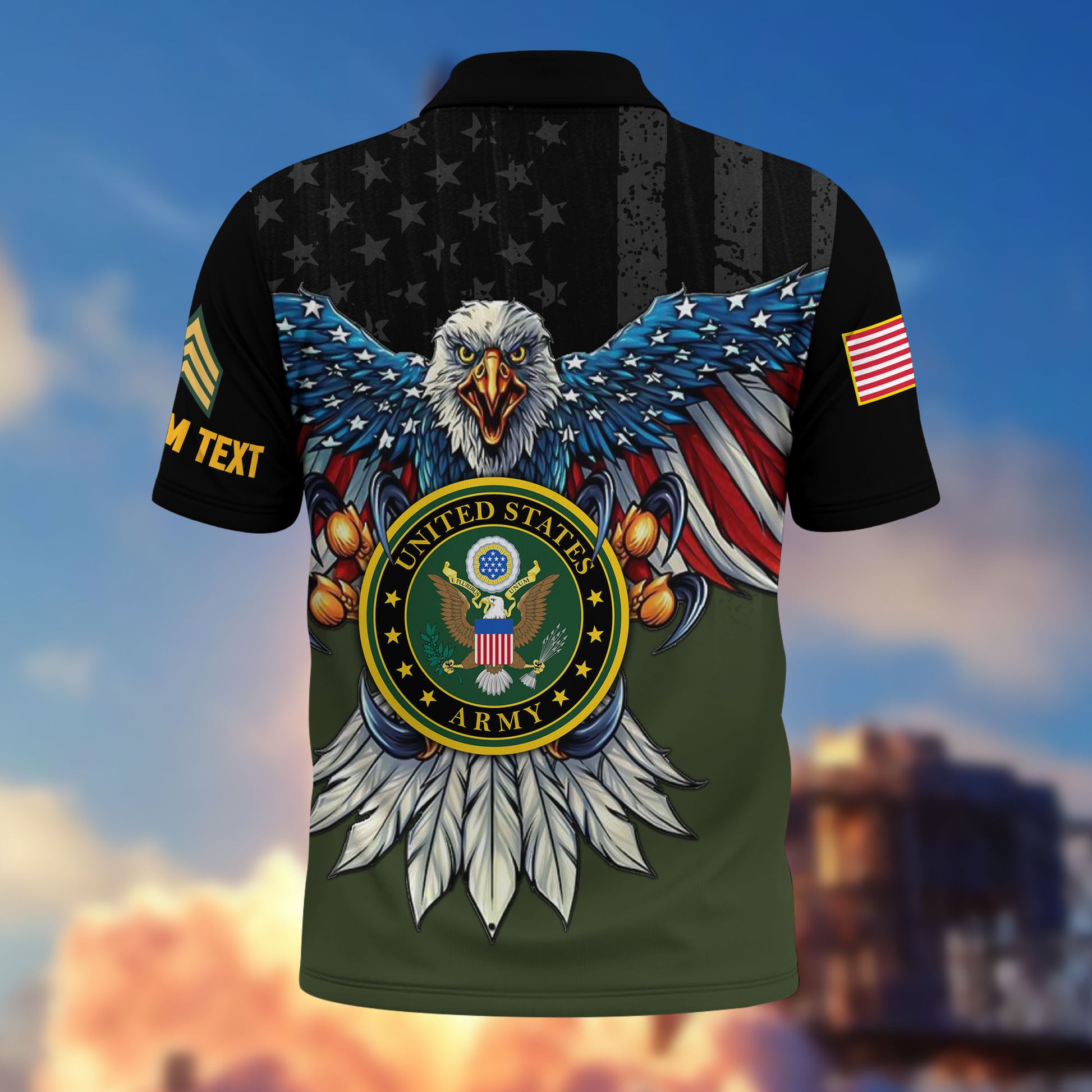 Premium Custom US Army Polo Shirt VPVC215001, Gifts For Army Veteran, Best Gifts On Father's Day, Armed Forces Day, Independence Day, Veterans Day.