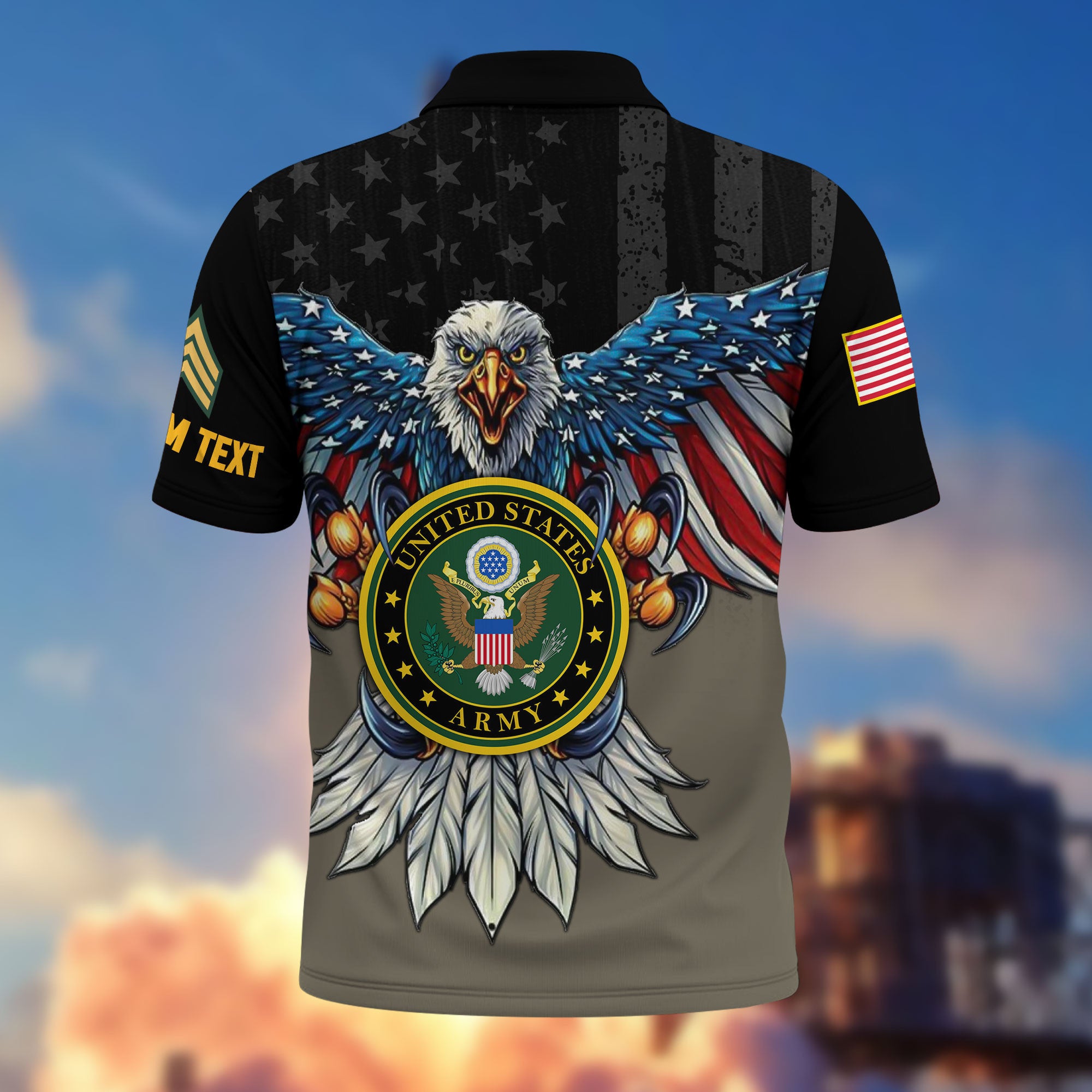 Premium Custom US Army Polo Shirt VPVC215010, Gifts For Army Veteran, Best Gifts On Father's Day, Armed Forces Day, Independence Day, Veterans Day.