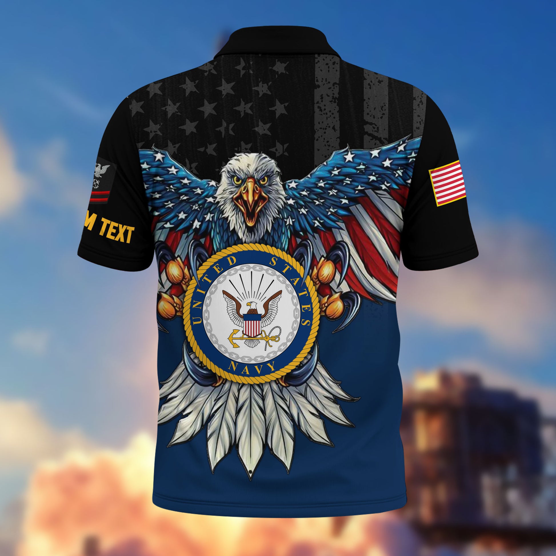 Premium Custom US Navy Polo Shirt VPVC215002, Gifts For Navy Veteran, Best Gifts On Father's Day, Armed Forces Day, Independence Day, Veterans Day.