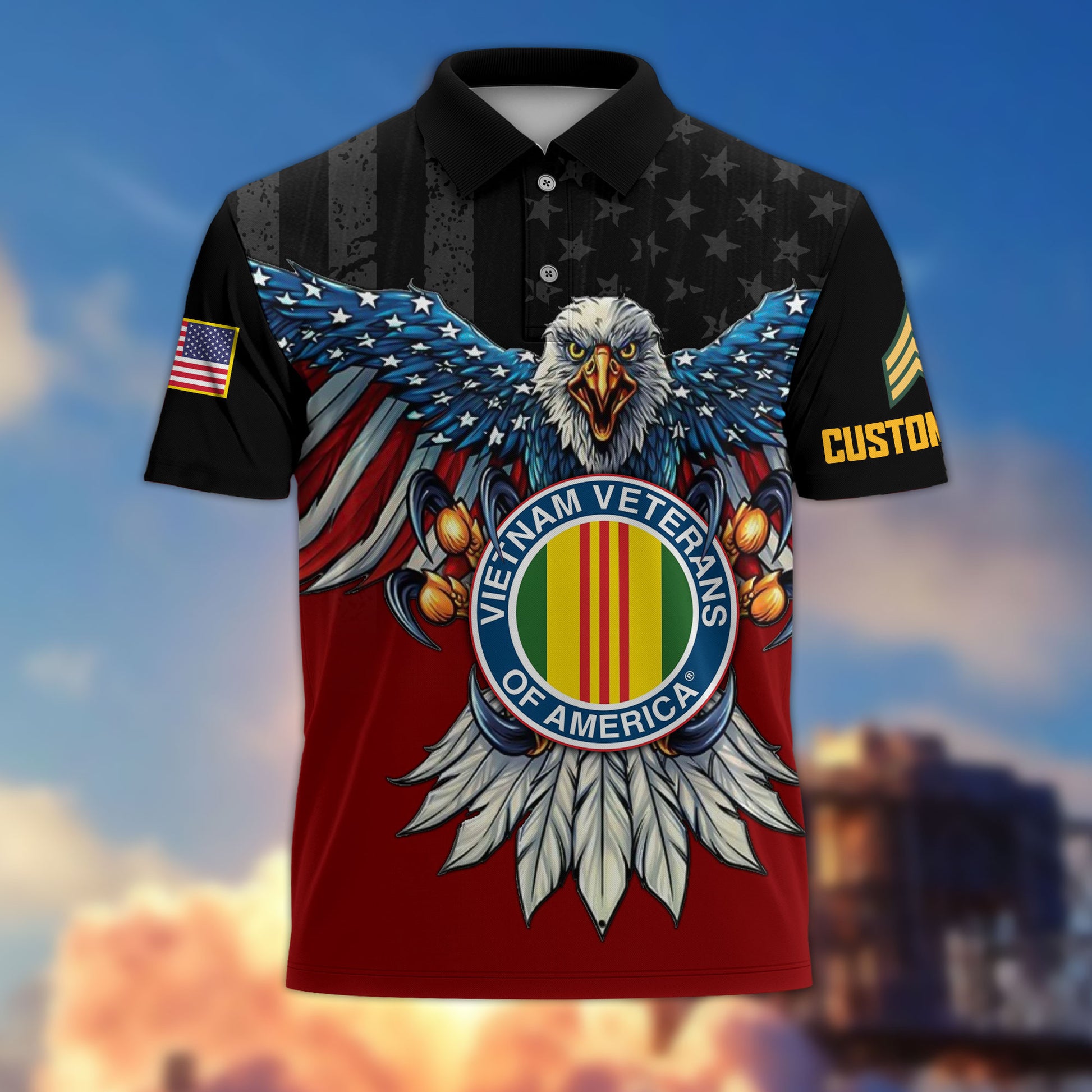 Premium Custom Vietnam Veteran Polo Shirt VPVC215006, Gifts For Vietnam Veteran, Best Gifts On Father's Day, Armed Forces Day, Independence Day, Veterans Day.