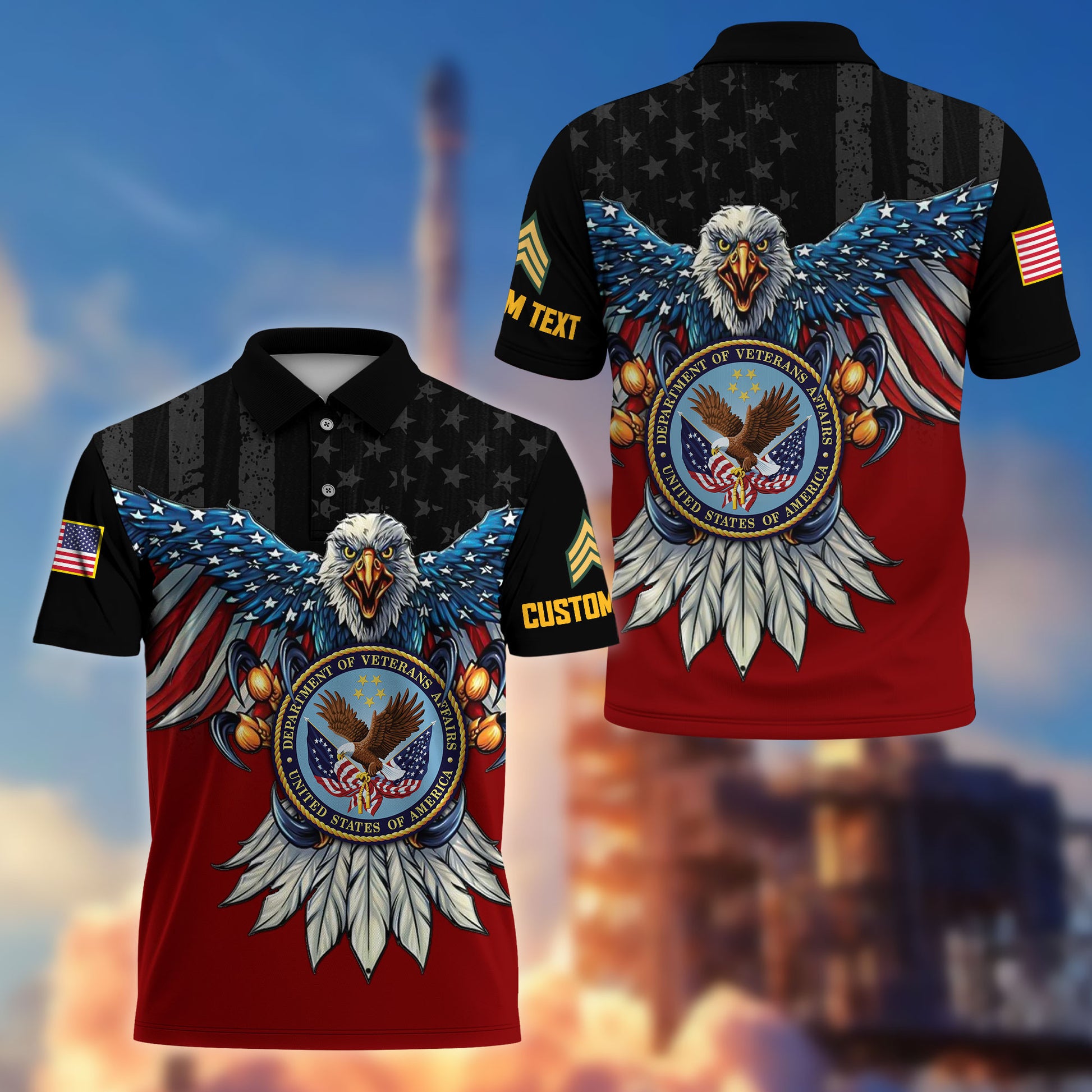 Premium Custom US Veteran Polo Shirt VPVC215007, Gifts For US Veteran, Best Gifts On Father's Day, Armed Forces Day, Independence Day, Veterans Day.