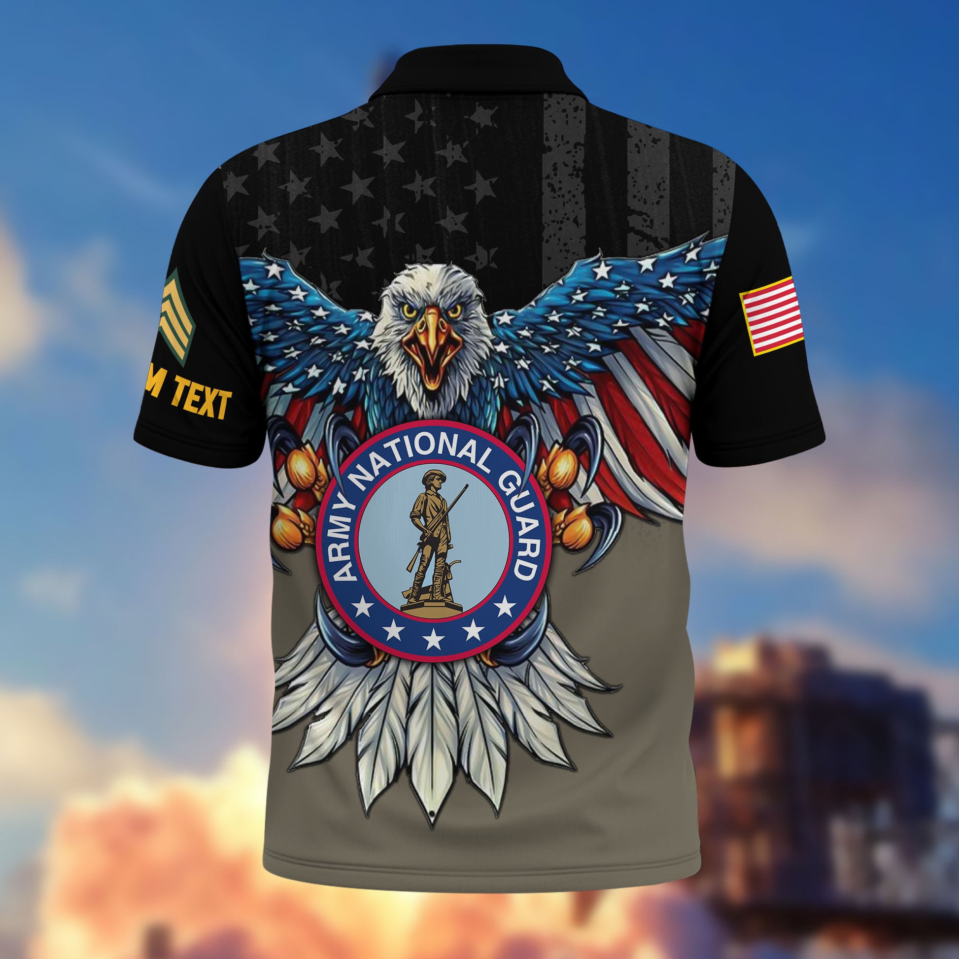 Premium Custom US Army National Guard Polo Shirt VPVC215008, Gifts For Army National Guard Veteran, Best Gifts On Father's Day, Armed Forces Day, Independence Day, Veterans Day.