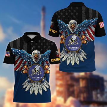 Premium Custom US Seabees Polo Shirt VPVC215009, Gifts For Seabees Veteran, Best Gifts On Father's Day, Armed Forces Day, Independence Day, Veterans Day.