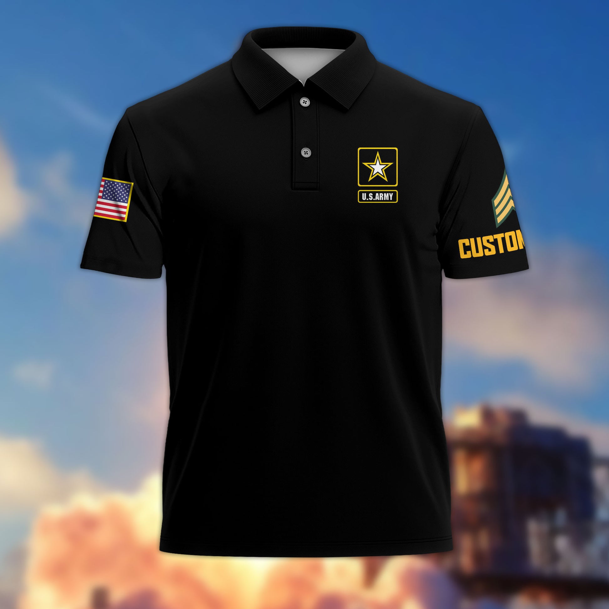Unique Custom Name, Rank, Year US Army Polo Shirt VPVC215101, Gifts For Army Veteran, Best Gifts On Father's Day, Independence Day, Veterans Day.