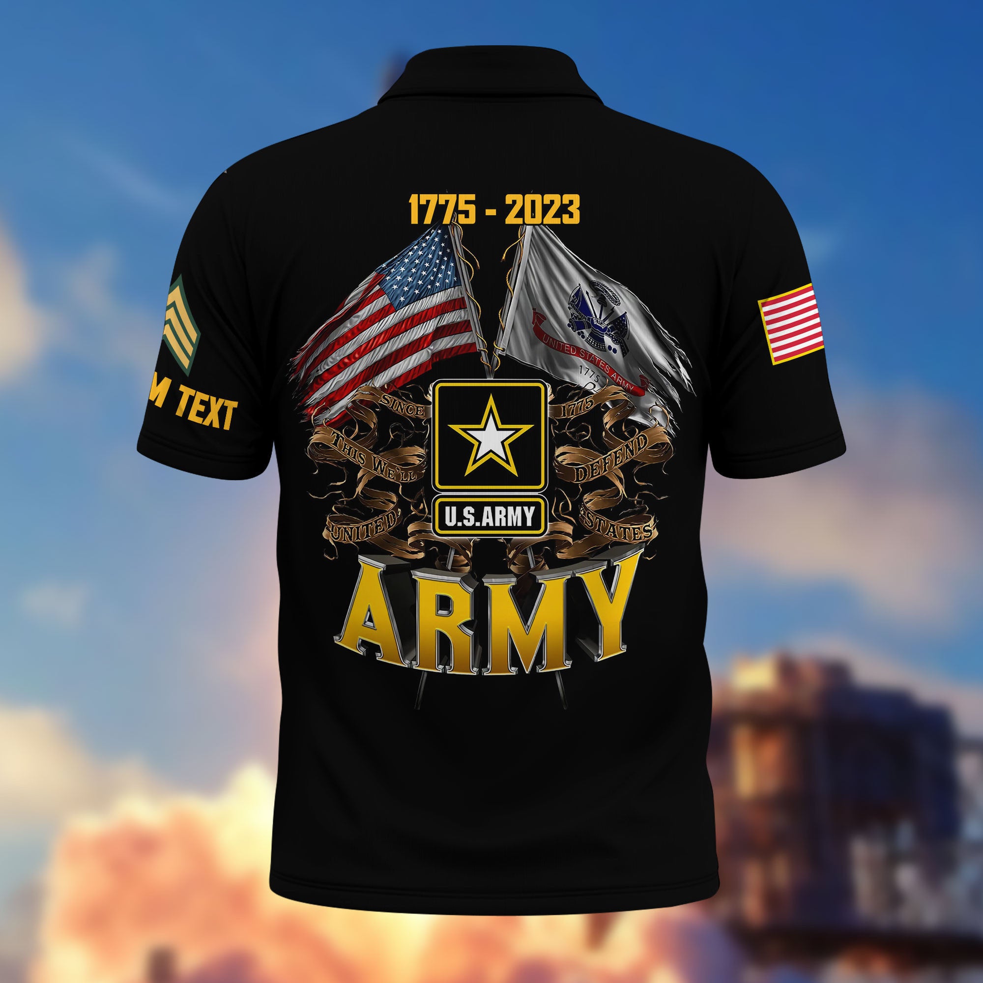 Unique Custom Name, Rank, Year US Army Polo Shirt VPVC215101, Gifts For Army Veteran, Best Gifts On Father's Day, Independence Day, Veterans Day.